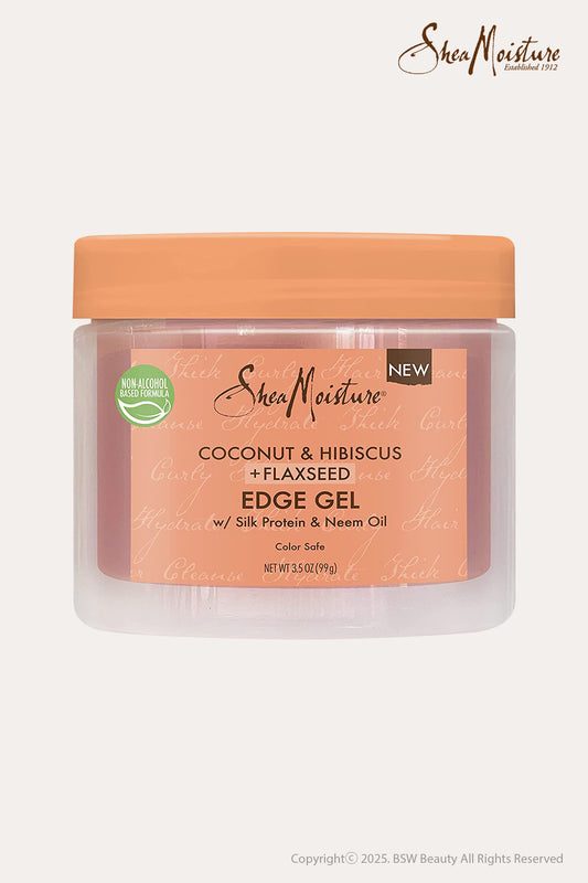 SHEA MOISTURE COCONUT & HIBISCUS + FLAXSEED EDGE GEL 3.5oz - BSW BEAUTY CANADA