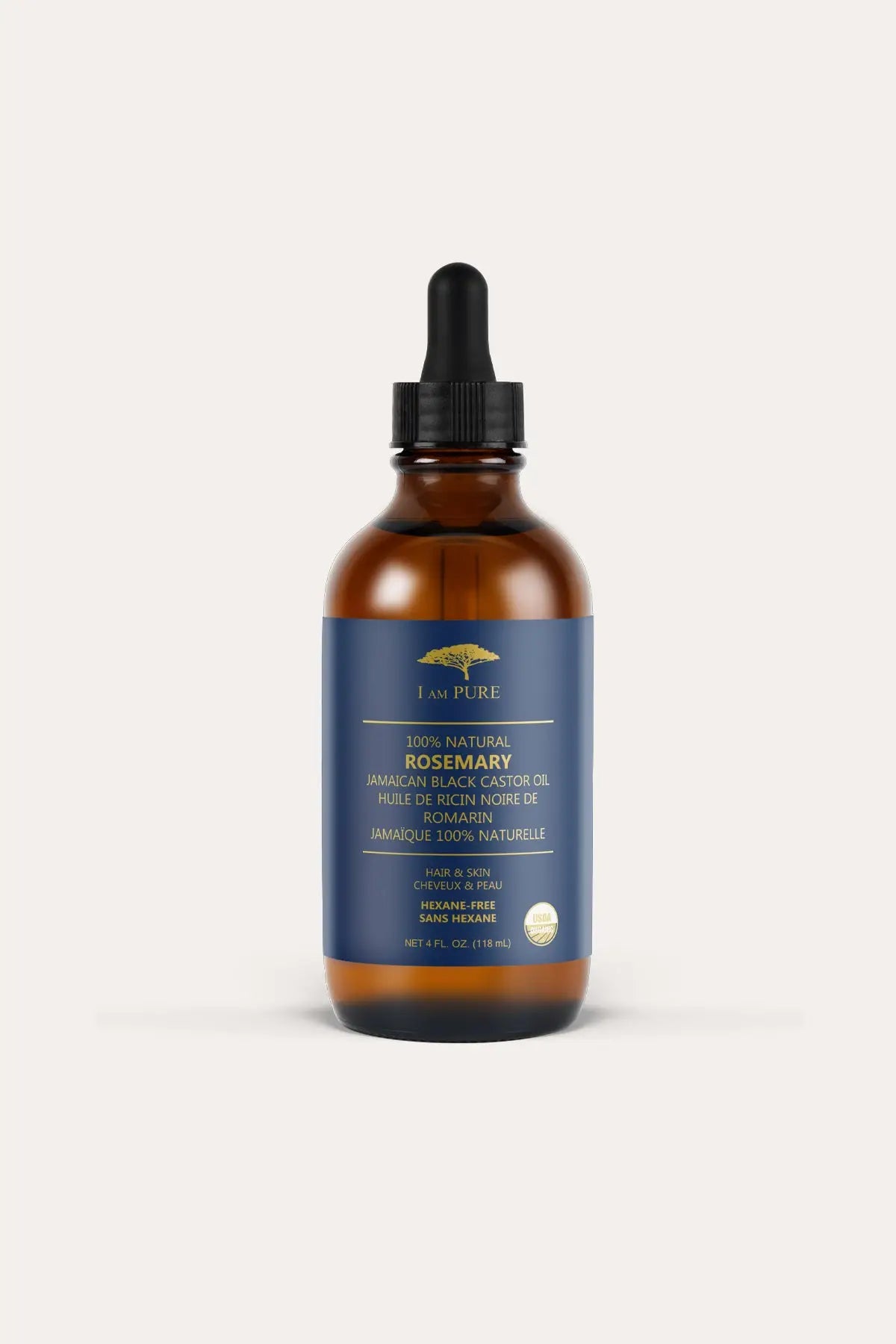 I AM PURE 100% NATURAL JAMAICAN BLACK CASTOR OIL - ROSEMARY I AM PURE