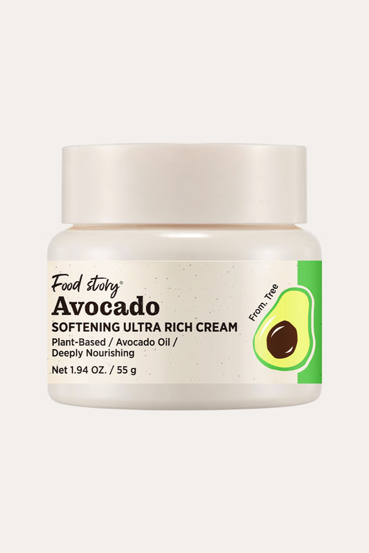 FOOD STORY AVOCADO SOFTENING ULTRA RICH CREAM 1.94 OZ. / 55 g - BSW BEAUTY CANADA
