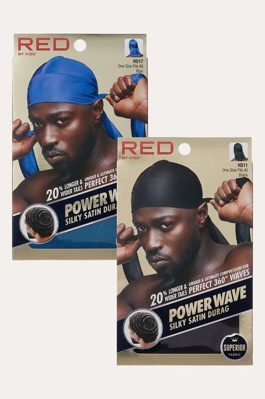 RED BY KISS POWER WAVE SILKY DURAG RED BEAUTY