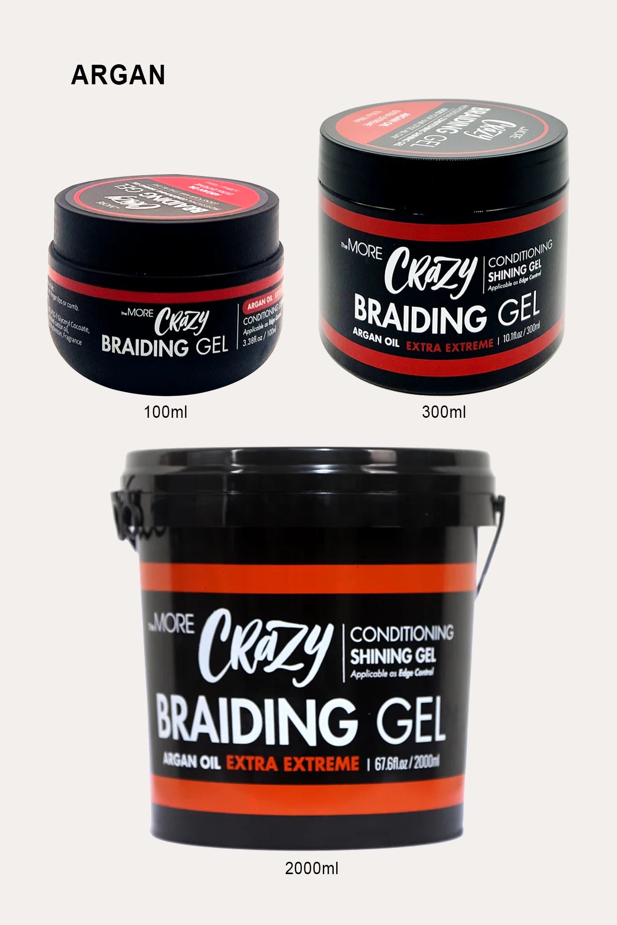 THE MORE CRAZY BRAIDING GEL EXTRA EXTREME HOLD