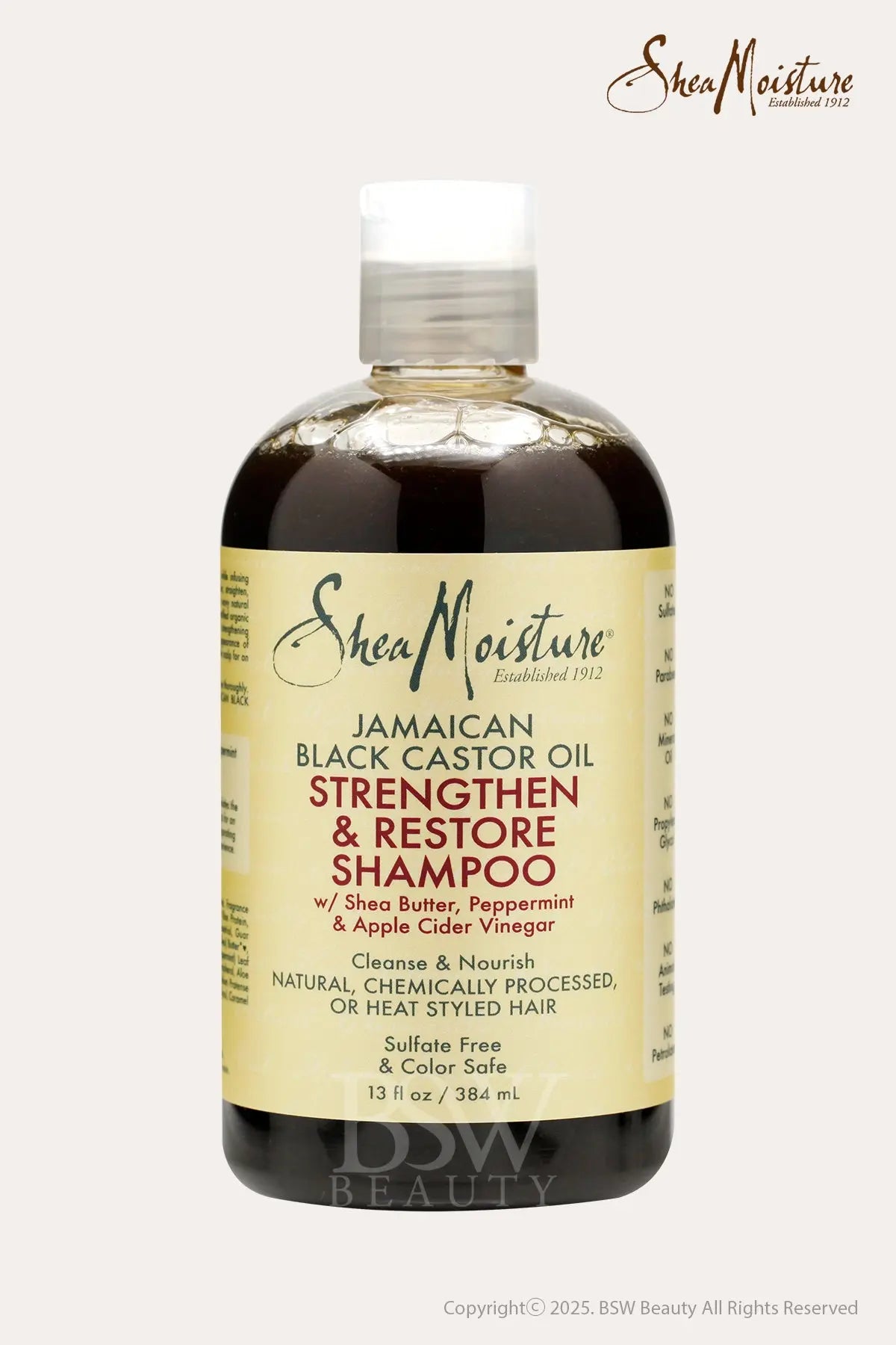 SHEA MOISTURE JAMAICAN BLACK CASTOR OIL STRENGTHEN & RESTORE SHAMPOO 13oz - BSW BEAUTY CANADA