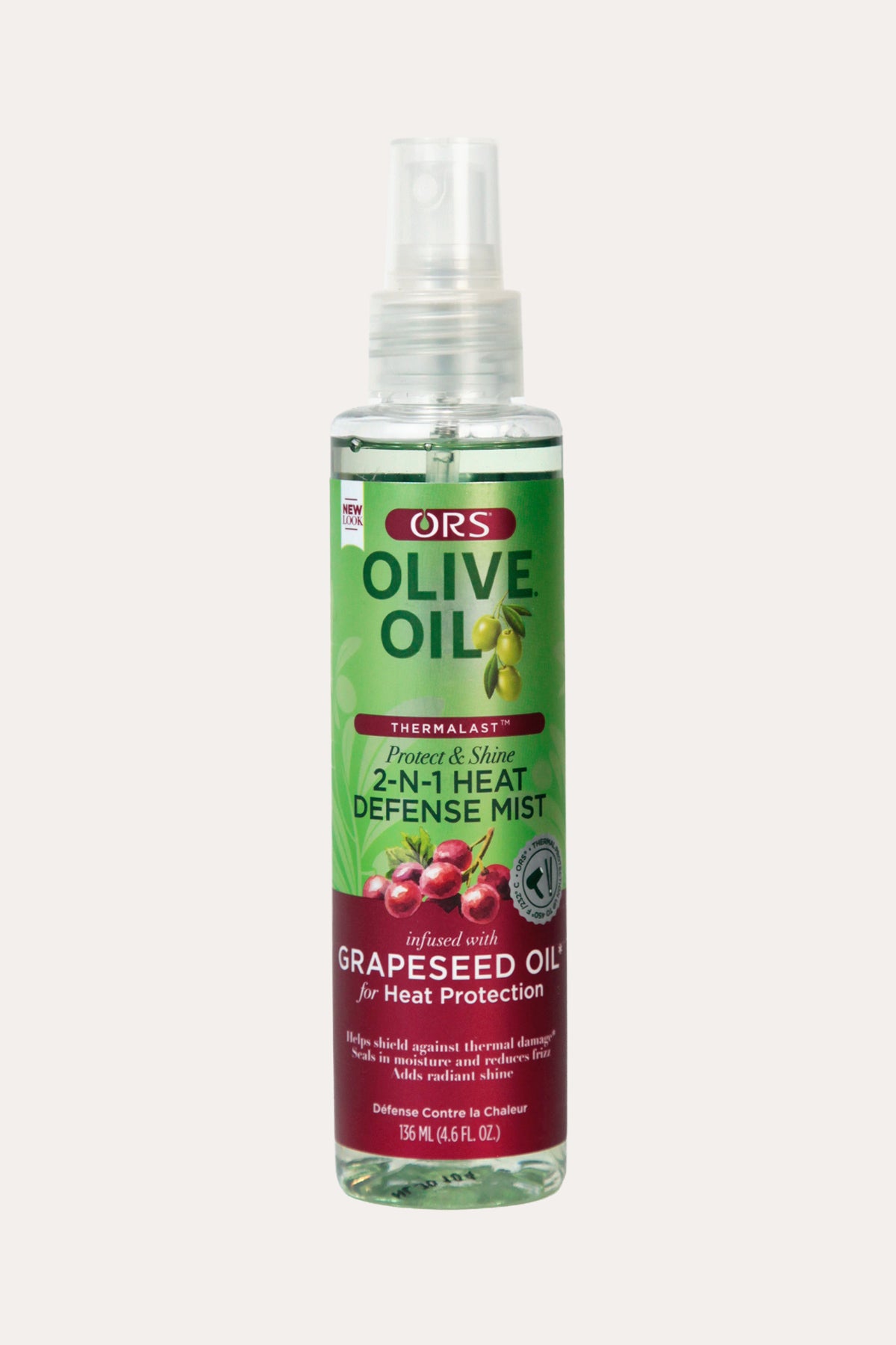 ORS OLIVE OIL WITH GRAPESEED OIL PROTECT & SHINE 2-N-1 HEAT DEFENSE MIST 4.6oz