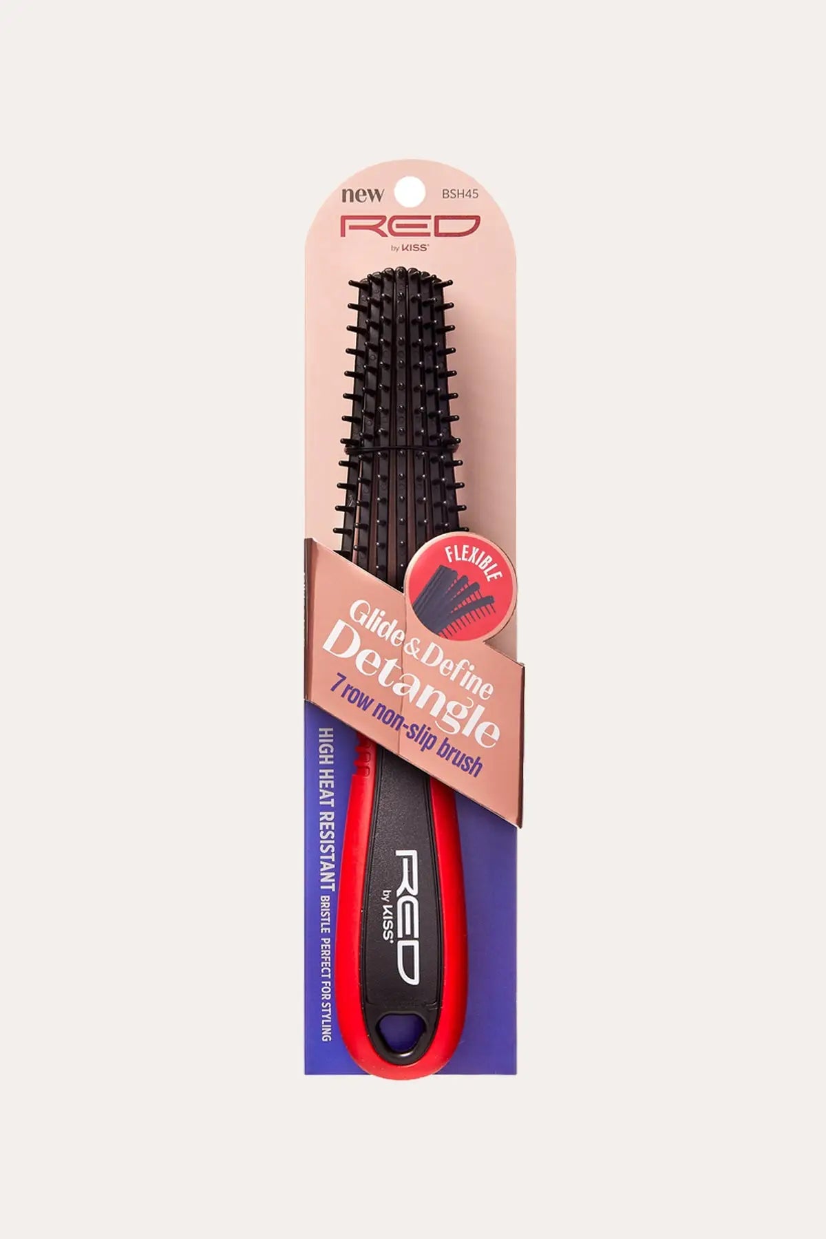 RED BY KISS EZ GLIDE DETANGLING BRUSH RED BEAUTY