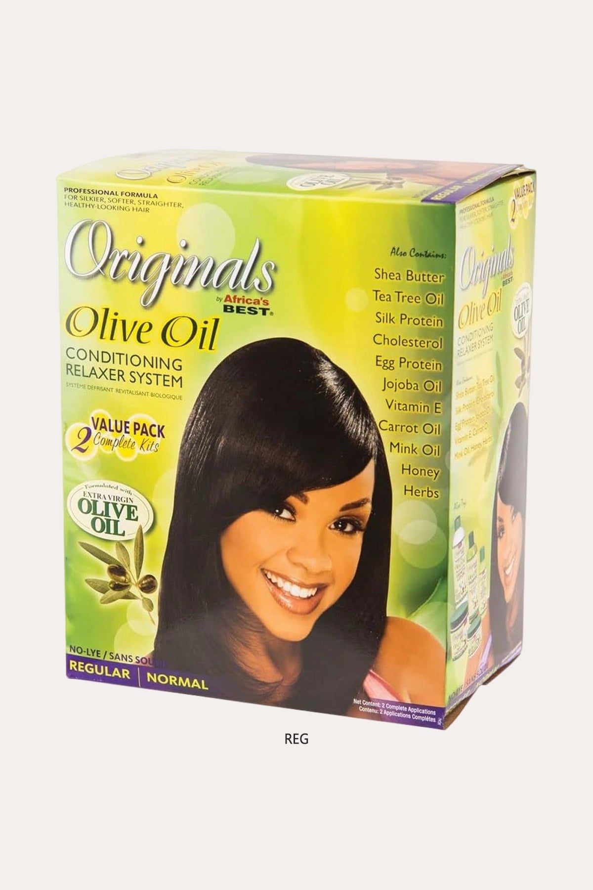 SYSTÈME DÉFRISANT REVITALISANT À L'HUILE D'OLIVE AFRICA'S BEST KIT DOUBLE