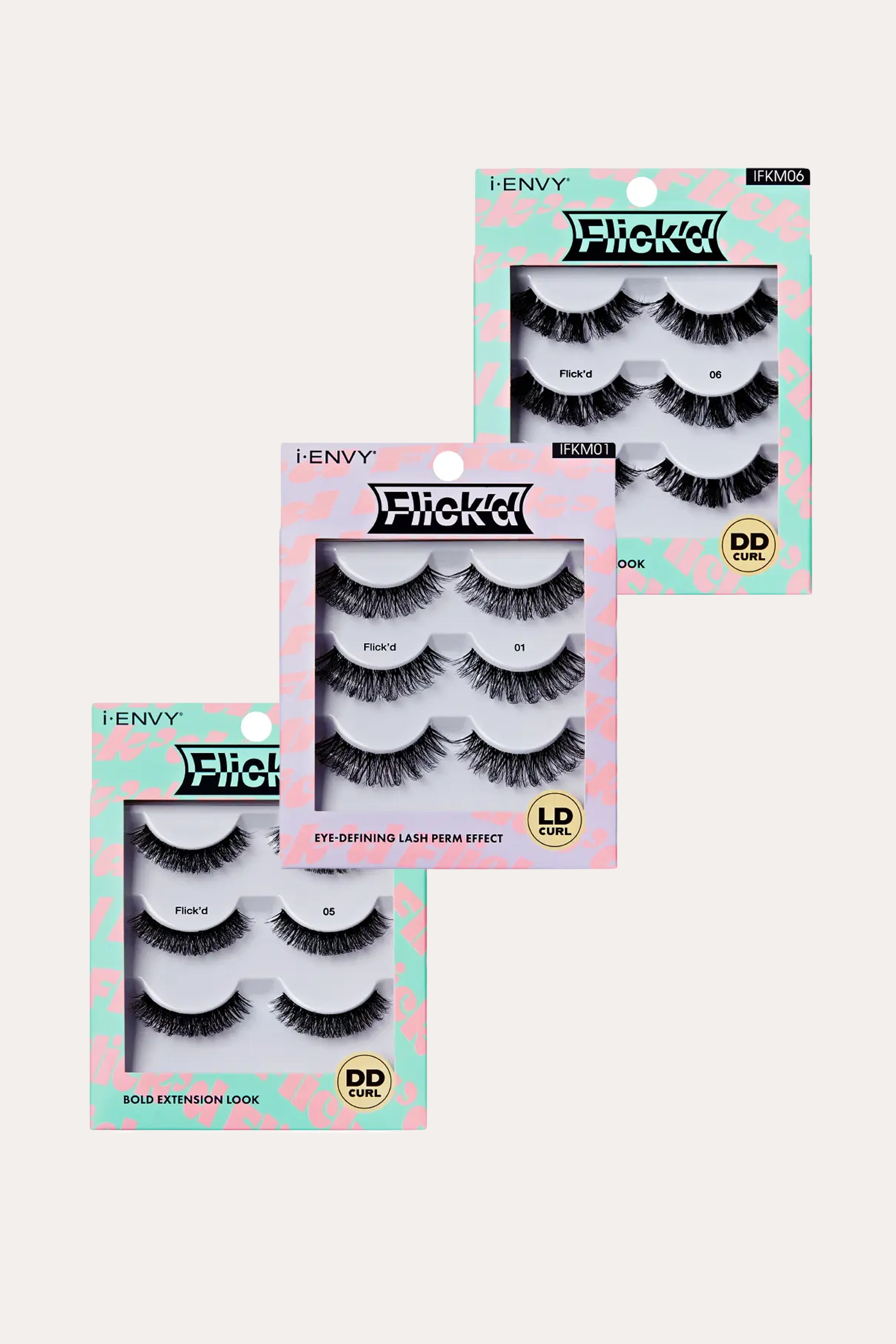 I ENVY BY KISS MULTI FLICK'D EYELASH COLLECTION