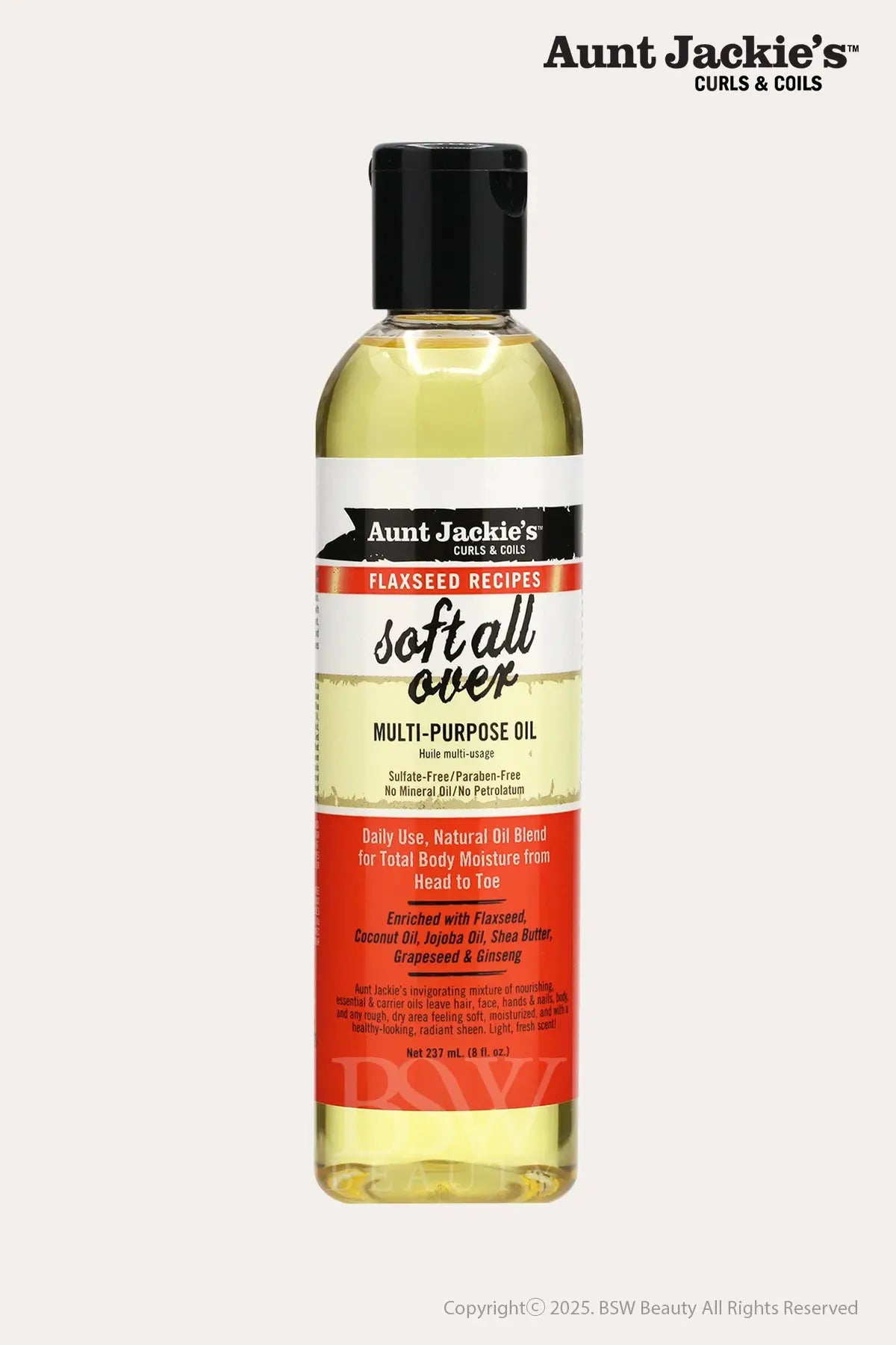 AUNT JACKIES SOFT ALL OVER MULTI-PURPOSE OIL 8oz - BSW BEAUTY CANADA