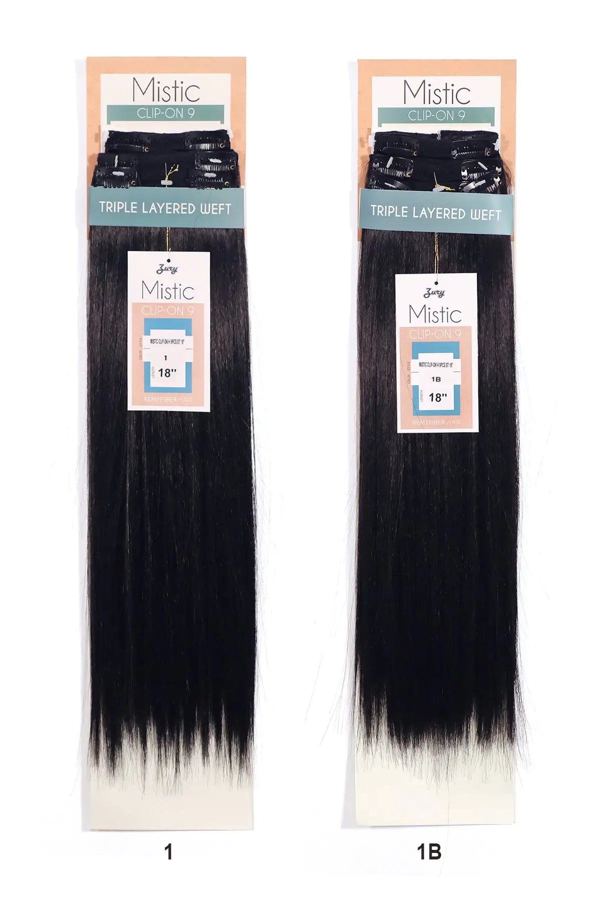 ZURY MISTIC CLIP-ON 9PC 18" Zury