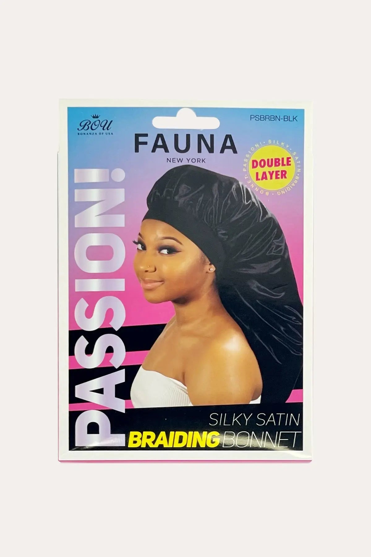 BOU FAUNA NEW YORK PASSION SILKY SATIN BRAIDING BONNET BOU