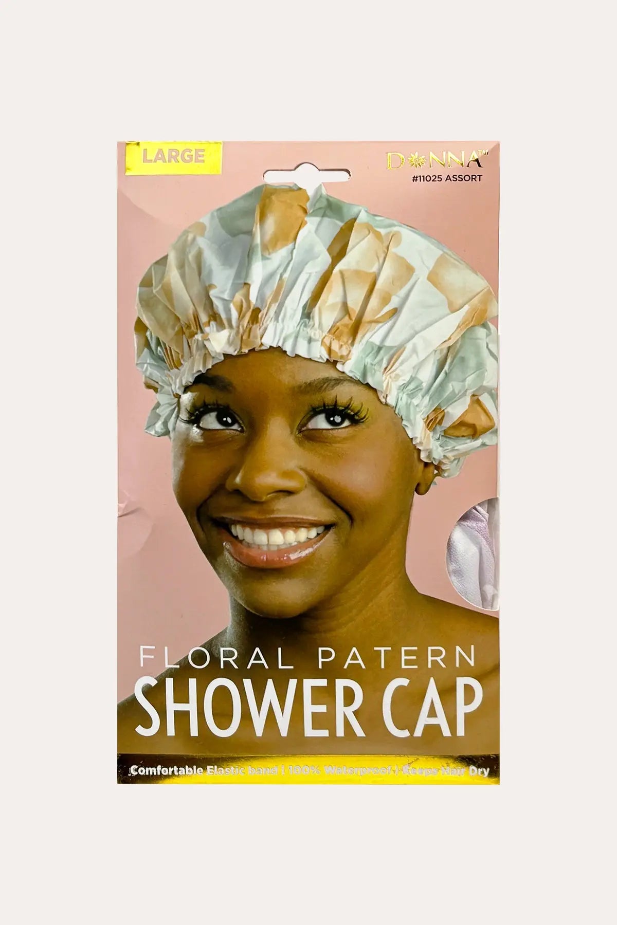 DONNA CAP FLORAL SHOWER CAP LARGE ASST #11025 - BSW BEAUTY CANADA