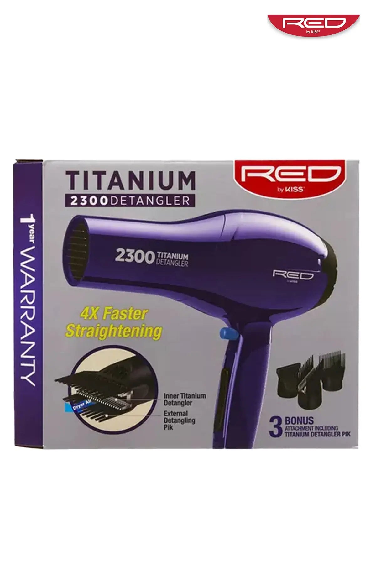 RED BY KISS 2300 TITANIUM DETANGLER DRYER BD11 - BSW BEAUTY CANADA