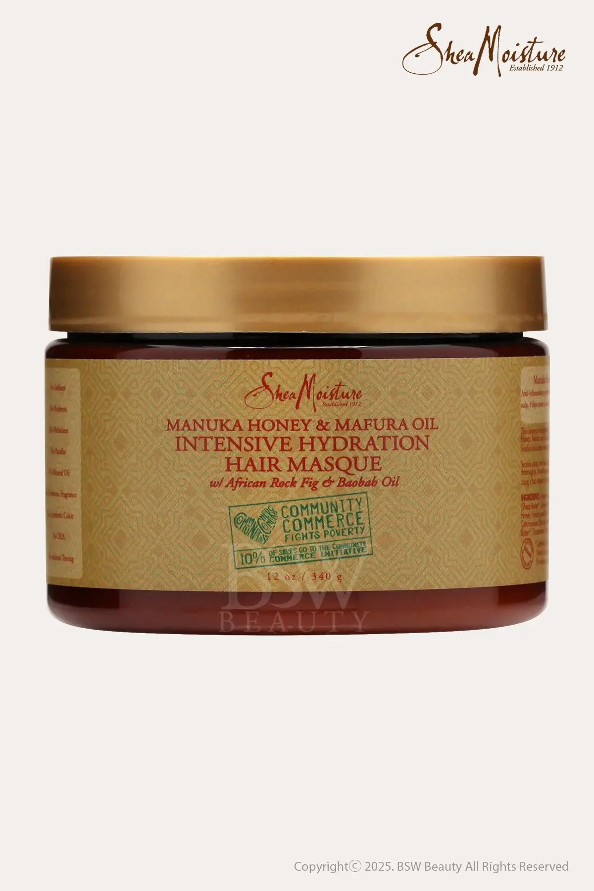 SHEA MOISTURE MANUKA HONEY INTENSIVE HYDRATION HAIR MASQUE 12oz - BSW BEAUTY CANADA