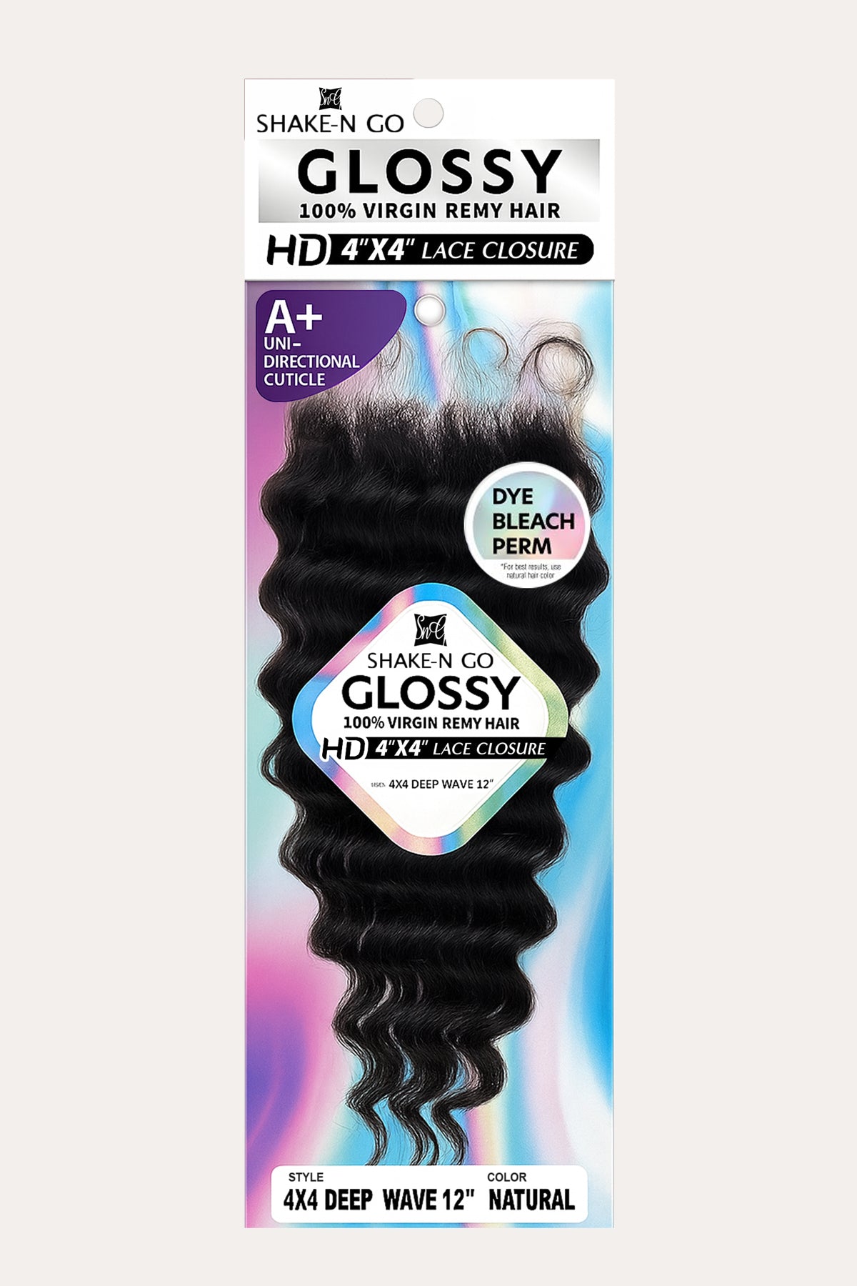 SHAKE N GO GLOSSY 4X4 HD LACE CLOSURE - DEEP WAVE 12" - BSW BEAUTY CANADA