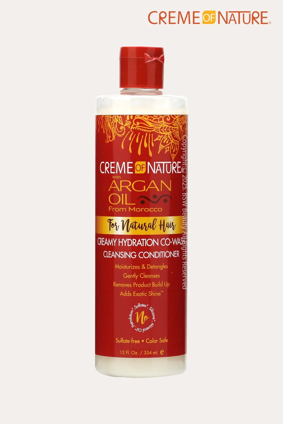 CREAM OF NATURE ARGAN OIL CREAMY HYDRATION CO WASH CLEANSING CONDITIONER 12oz - BSW BEAUTY CANADA