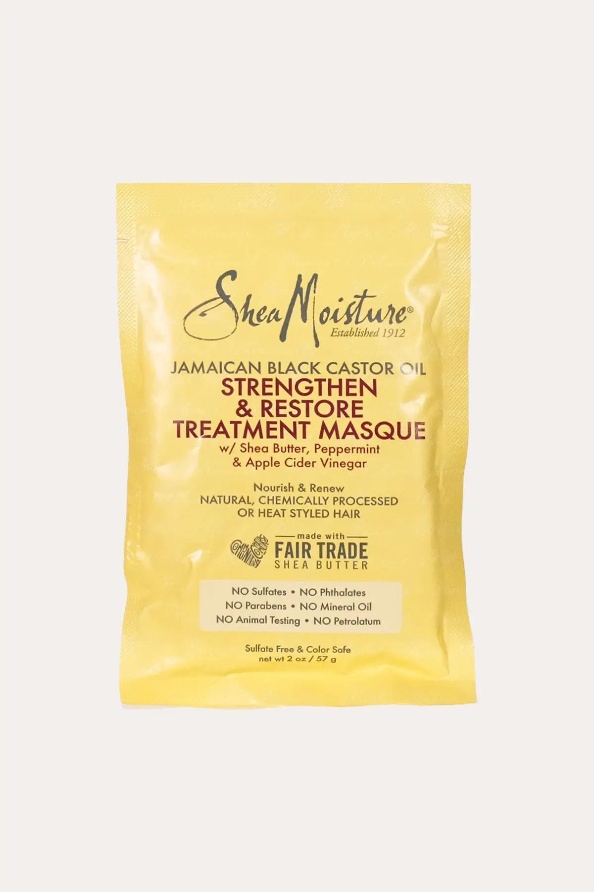 SHEA MOISTURE JAMAICAN BLACK CASTOR OIL STRENGTHEN & RESTORE TREATMENT MASQUE 2oz SHEA MOISTURE
