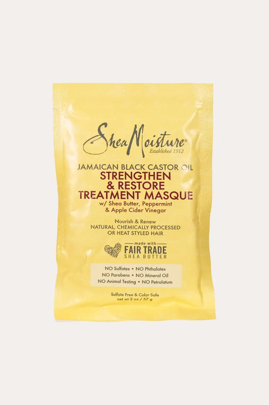 SHEA MOISTURE JAMAICAN BLACK CASTOR OIL STRENGTHEN & RESTORE TREATMENT MASQUE 2oz SHEA MOISTURE