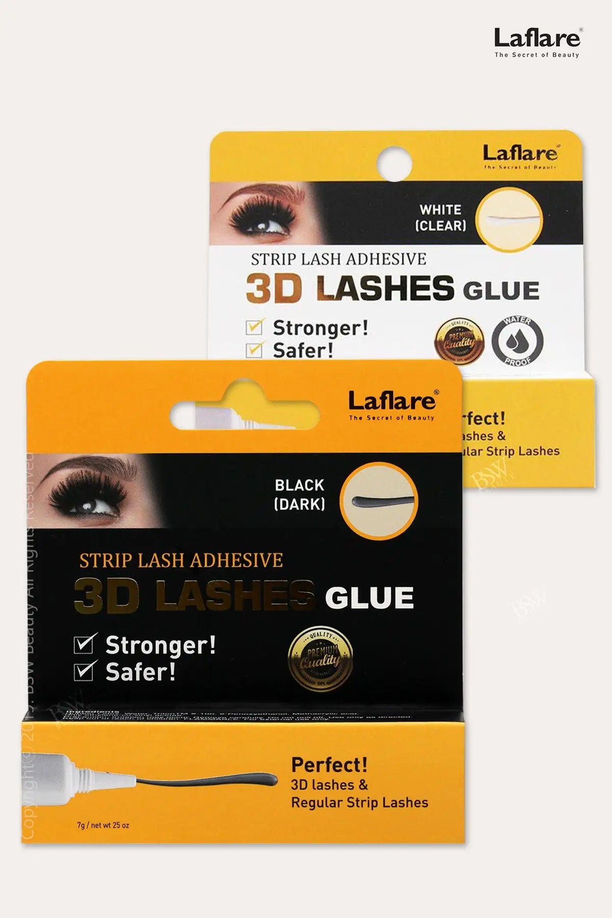 LAFLARE 3D LASHES GLUE STRIP LASH ADHESIVE 0.25oz - BSW BEAUTY CANADA