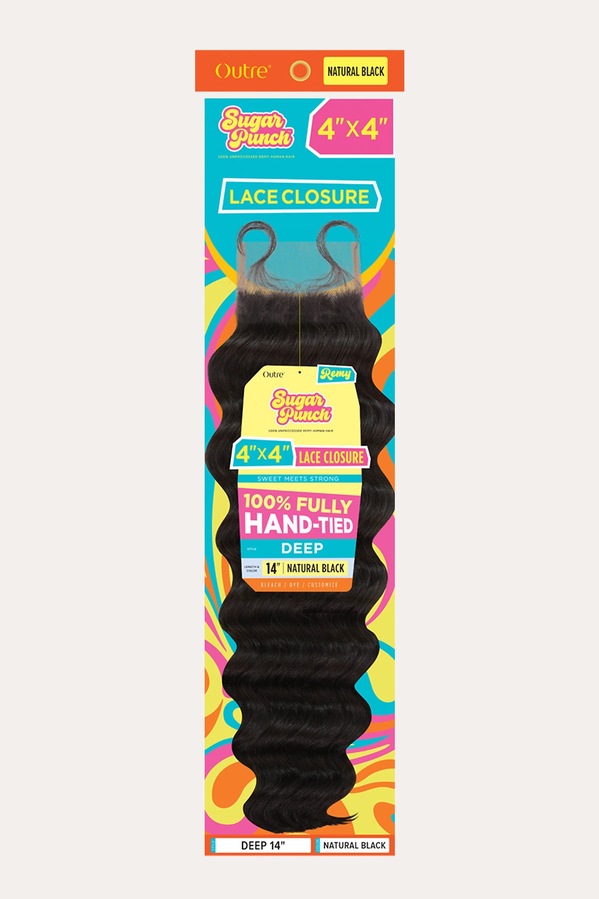 OUTRE SUGAR PUNCH 4X4 LACE CLOSURE - DEEP CURL - BSW BEAUTY CANADA