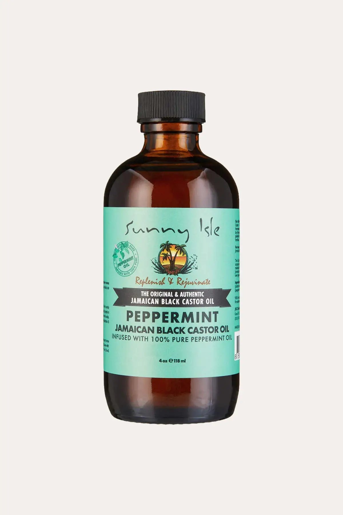 SUNNY ISLE PEPPERMINT JAMAICAN BLACK CASTOR OIL 4oz SUNNY ISLE