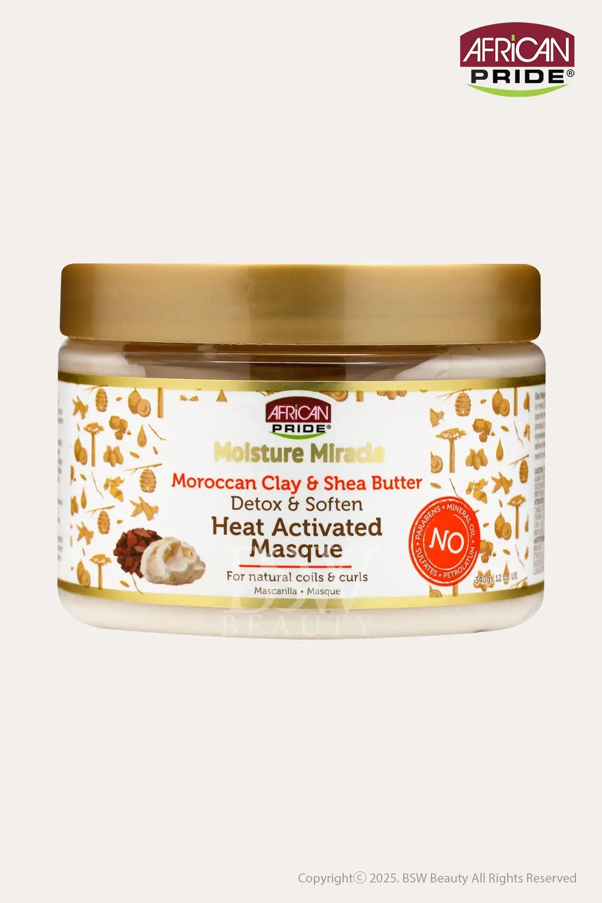 AFRICAN PRIDE MOISTURE MIRACLE DETOX & SOFTEN HEAT ACTIVATED MASQUE 12oz - BSW BEAUTY CANADA