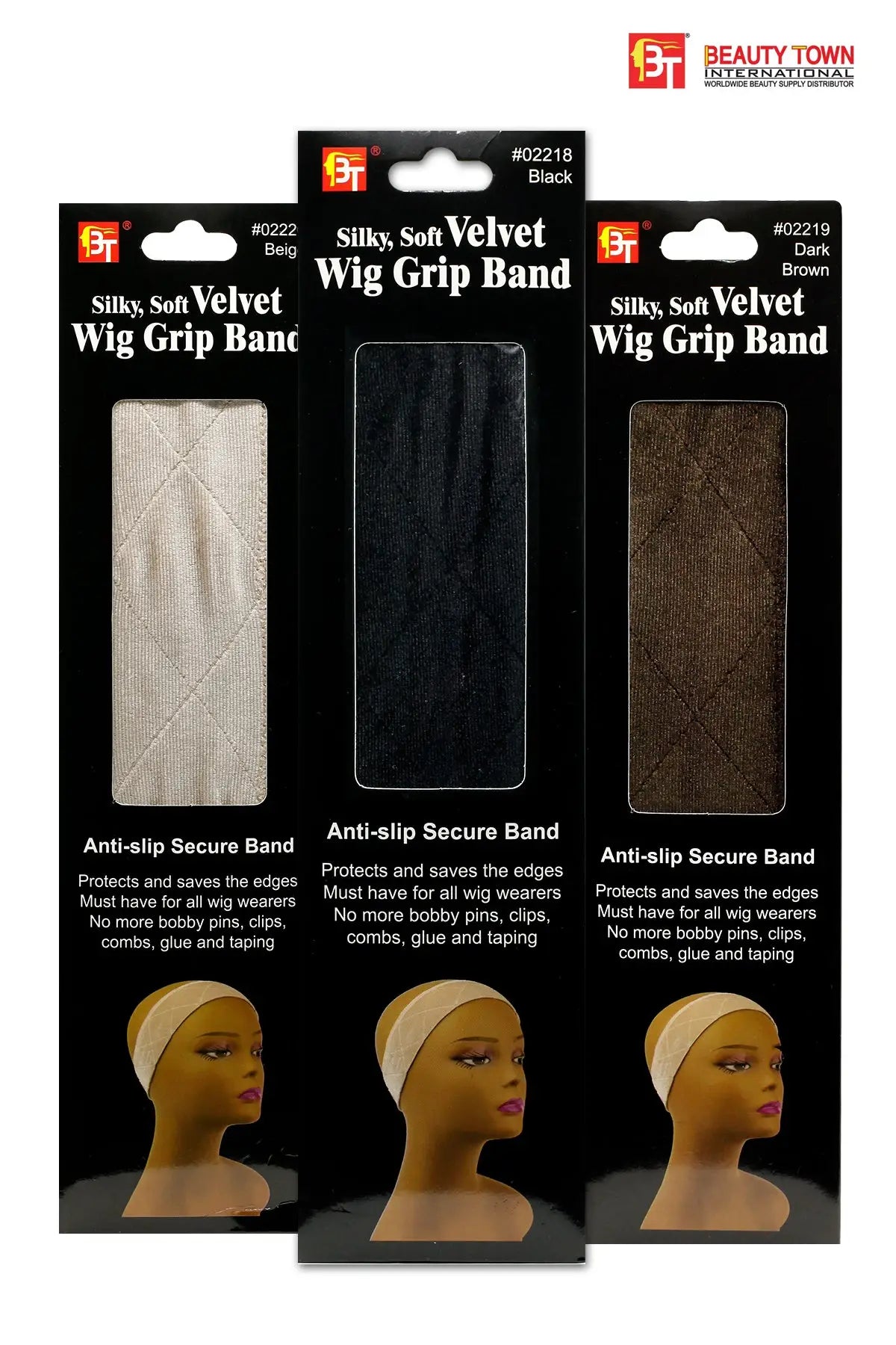 BEAUTY TOWN SILKT, SOFT VELVET WIG GRIP BAND BEAUTY TOWN
