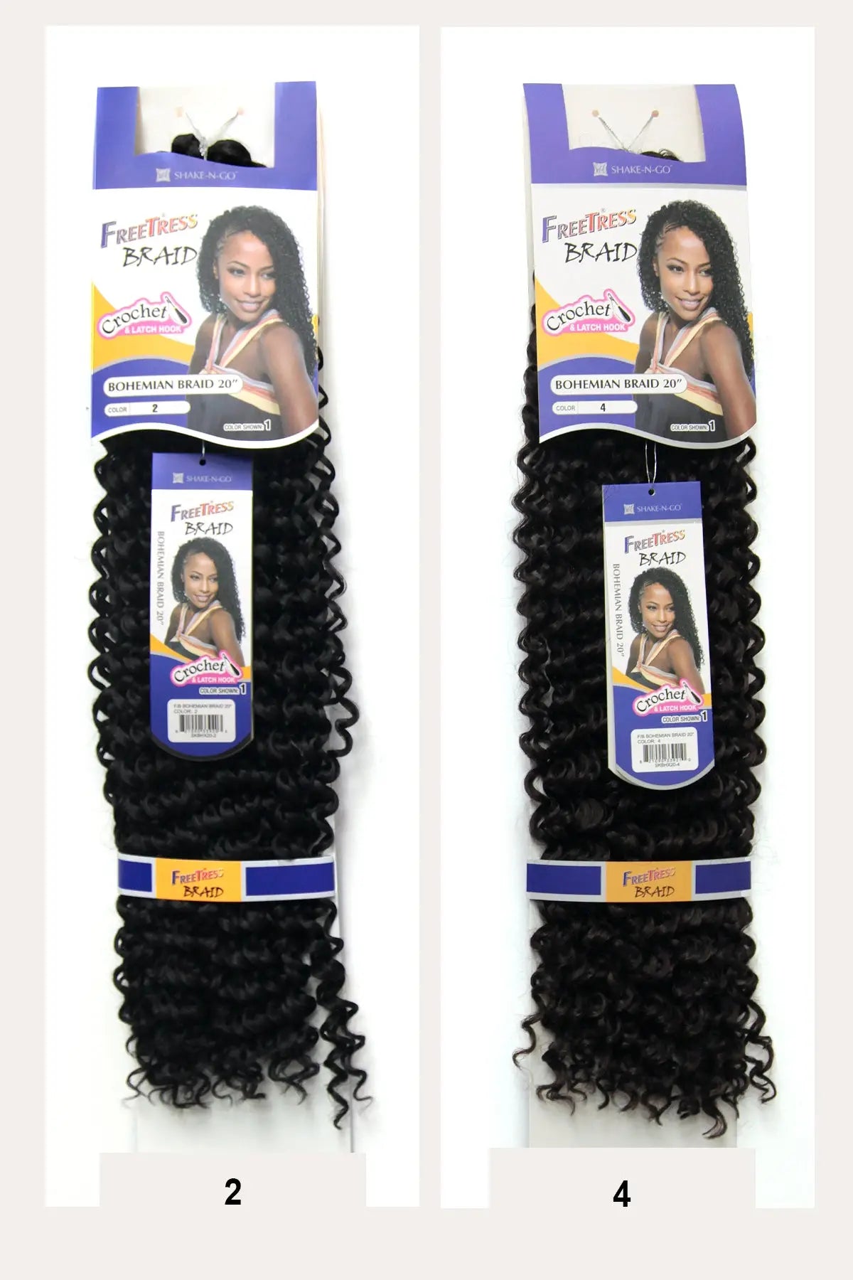SHAKE N GO FREETRESS CROCHET BRAID BOHEMIAN BRAID 20"