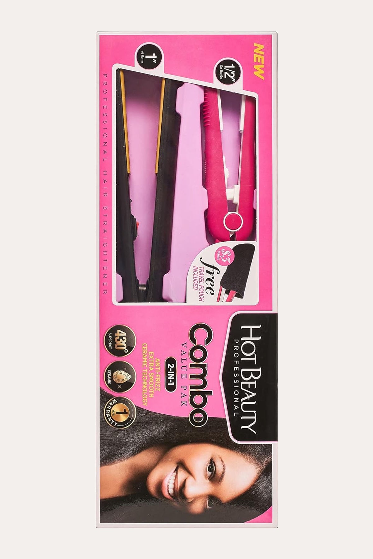 HOT BEAUTY FLAT IRONS 2 IN VALUE PACK HFID01N - BSW BEAUTY CANADA