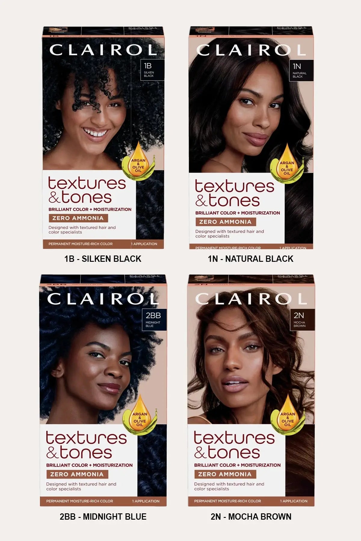 CLAIROL TEXTURES & TONES PERMANENT HAIR COLOR DYE KIT CLAIROL