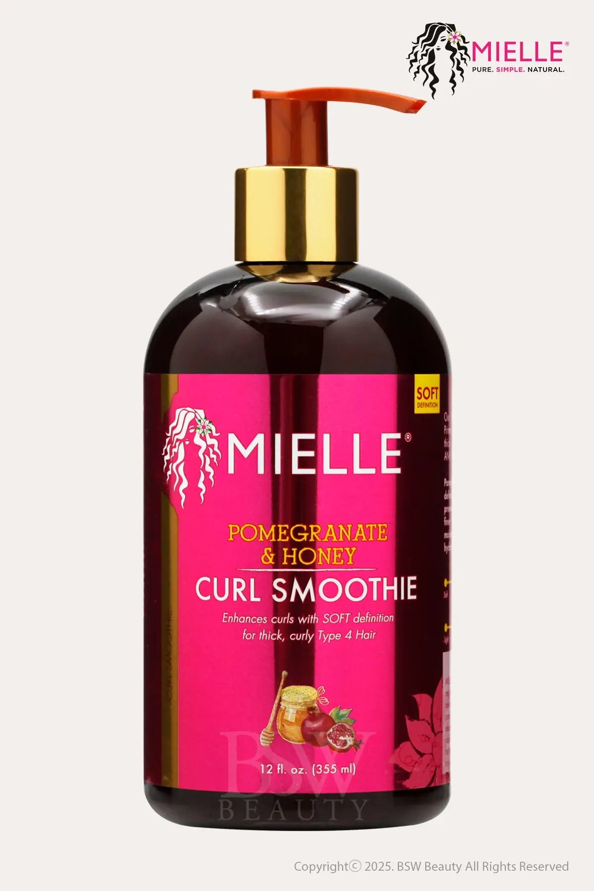 MIELLE ORGANICS POMEGRANATE & HONEY CURL SMOOTHIE 12oz - BSW BEAUTY CANADA