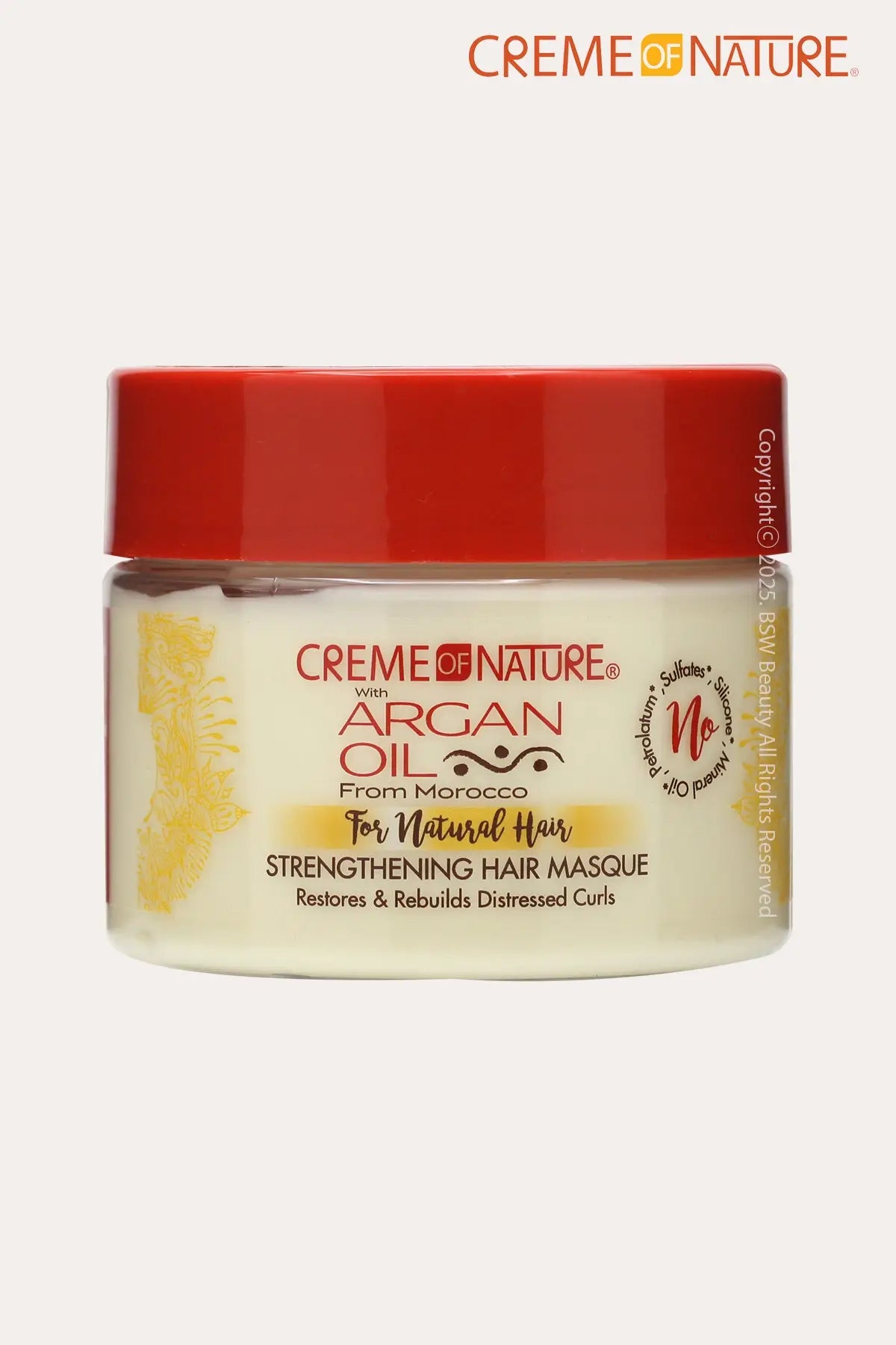 CREAM OF NATURE ARGAN OIL FOR NATURAL HAIR STRENGTHEN HAIR MASQUE 11.5oz