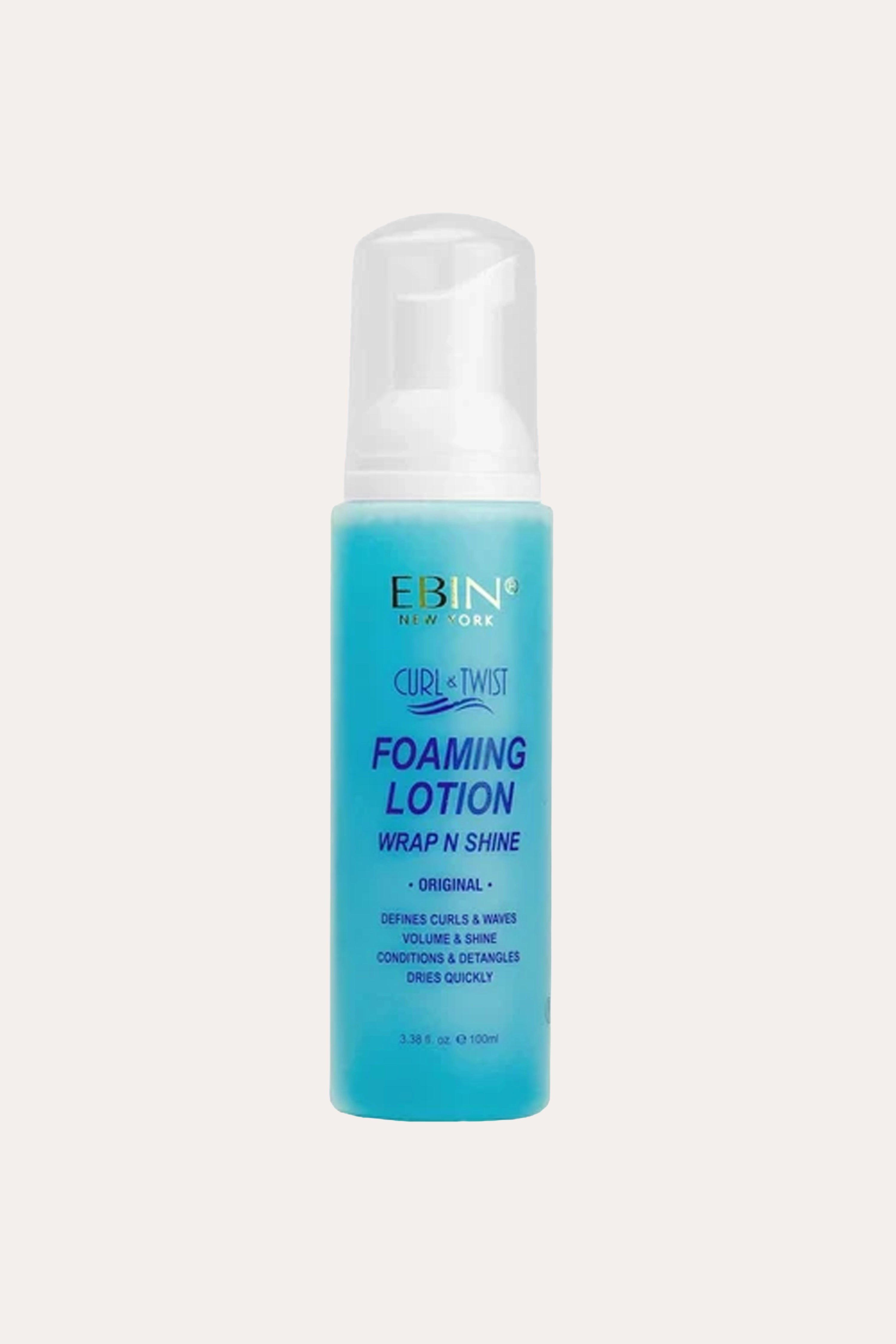 EBIN NEW YORK LOTION MOUSSANTE POUR BOUCLES ET TORSADES WRAP N SHINE 100ml