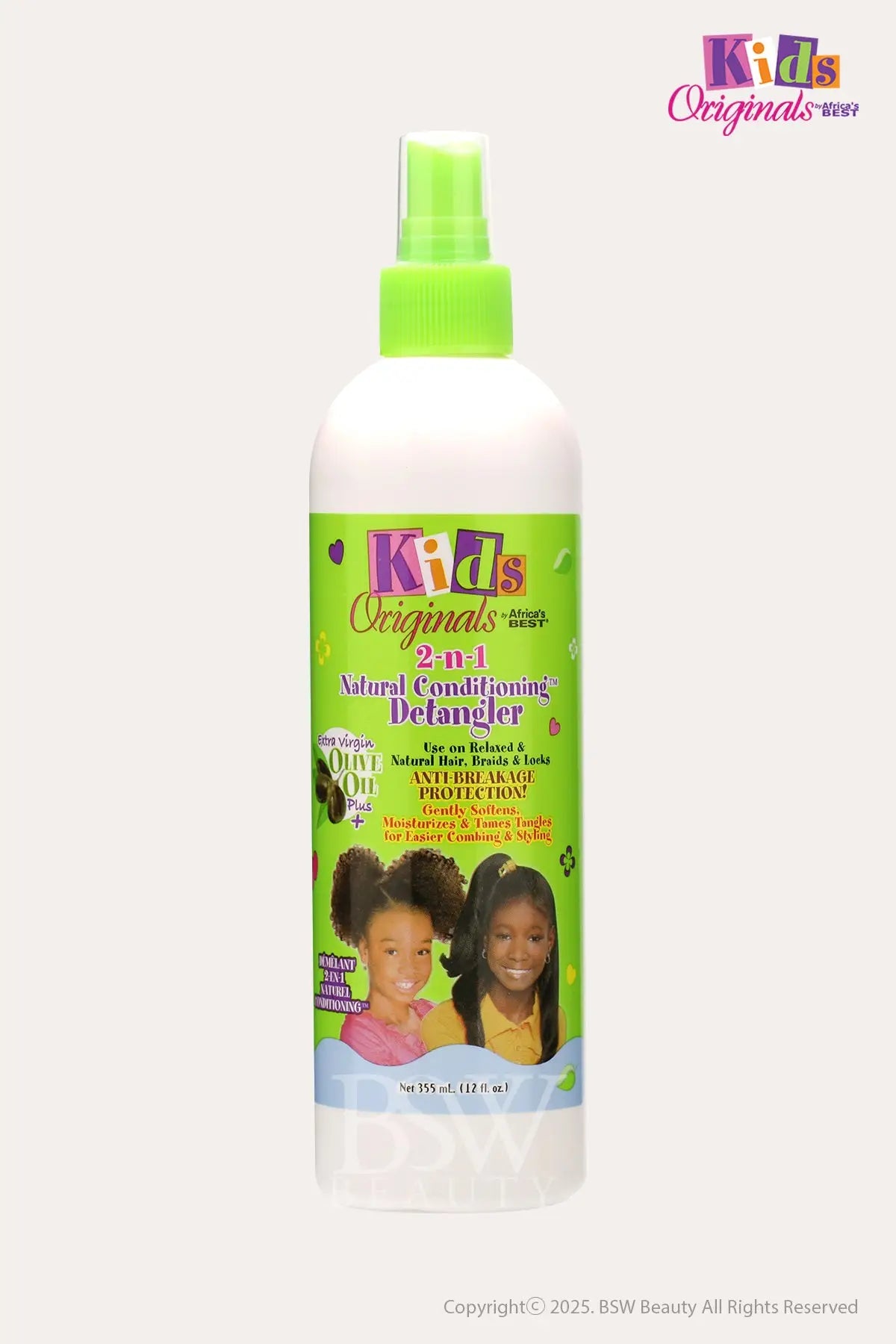 AFRICA'S BEST KIDS ORIGINALS 2-N-1 NATURAL CONDITIONING DETANGLER 12oz - BSW BEAUTY CANADA