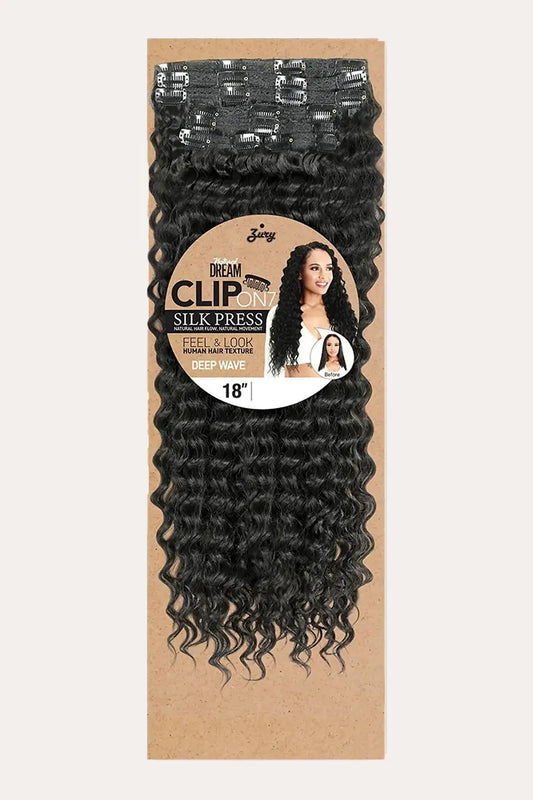 ZURY NATURAL DREAM SILK PRESS CLIP ON 7CPS - DEEP WAVE 18" ZURY