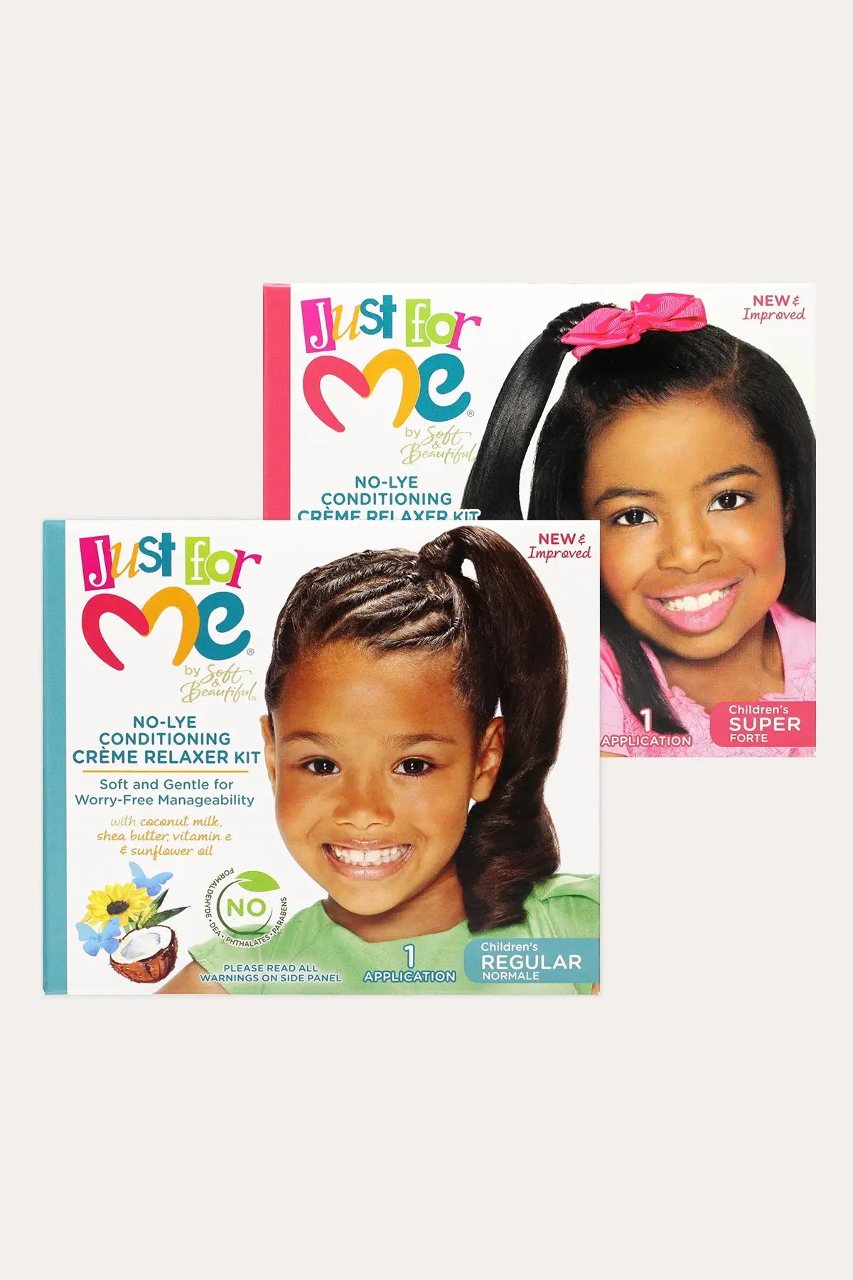 JUST FOR ME NO-LYE CONDITIONING CREME RELAXER KIT - 2 TYPE - BSW BEAUTY CANADA