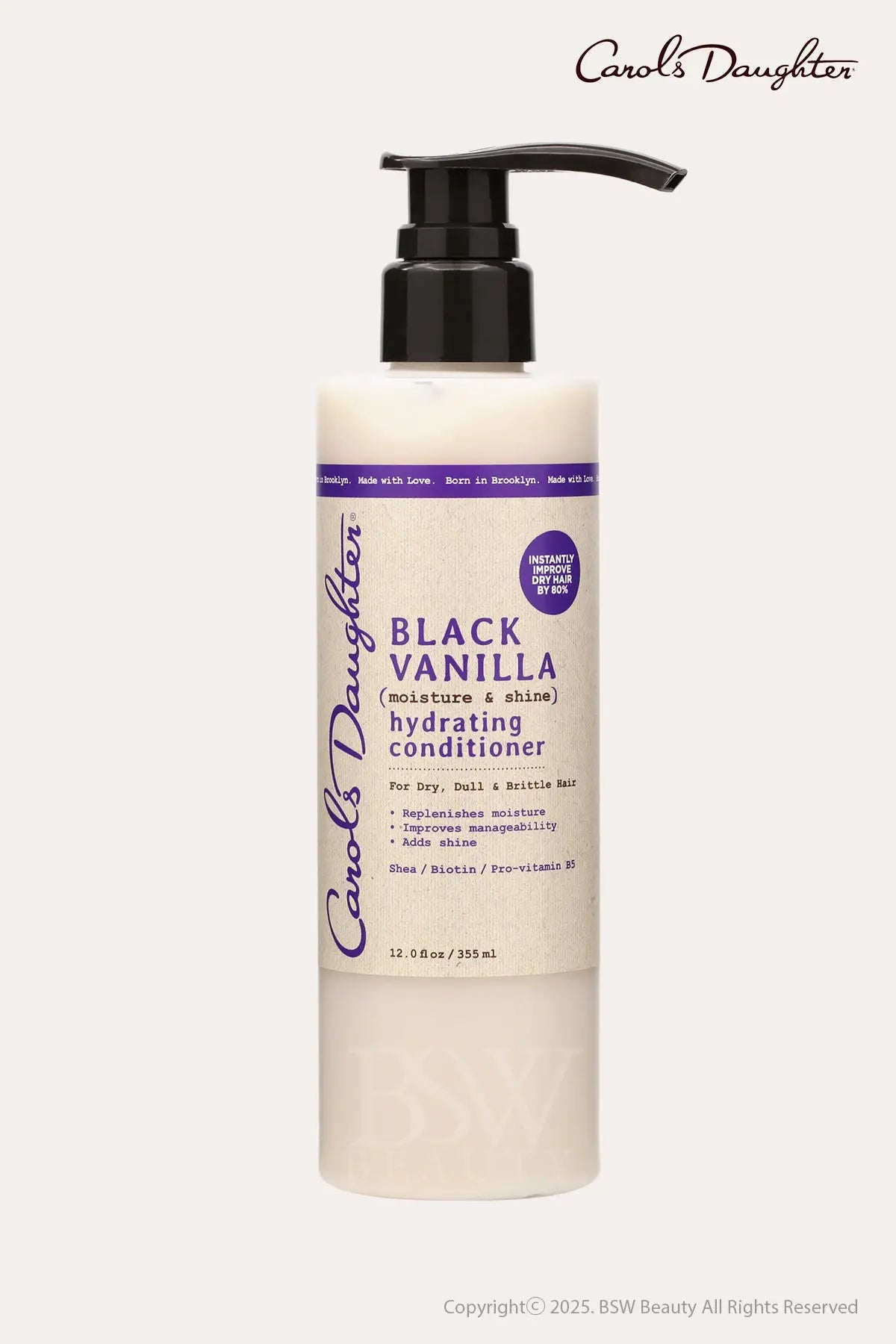 CAROLS DAUGHTER BLACK VANILLA MOISTURE & SHINE HYDRATING CONDITIONER 12oz - BSW BEAUTY CANADA