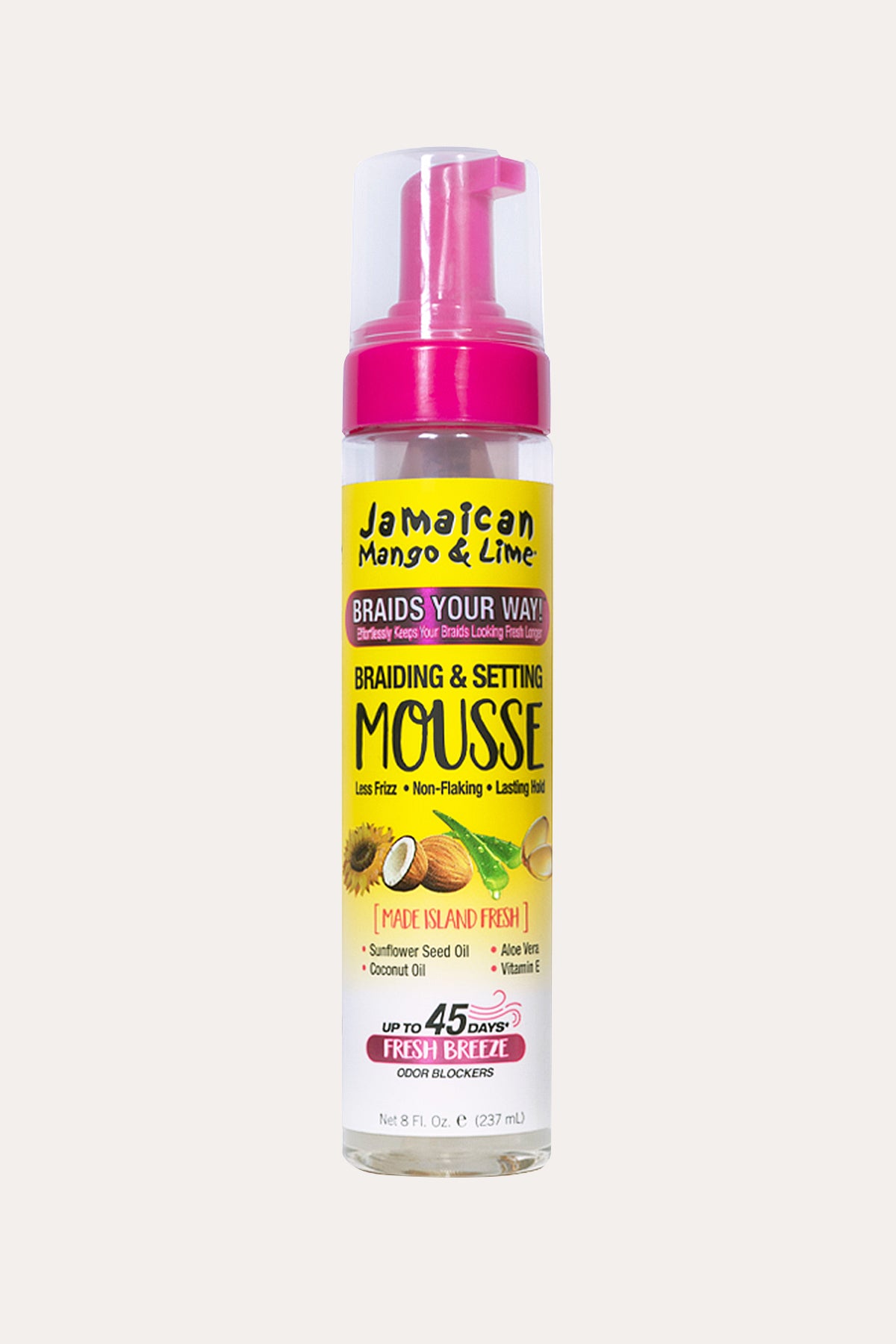 JAMAICAN MANGO & LIME BRAIDING AND SETTEING MOUSSE 8oz