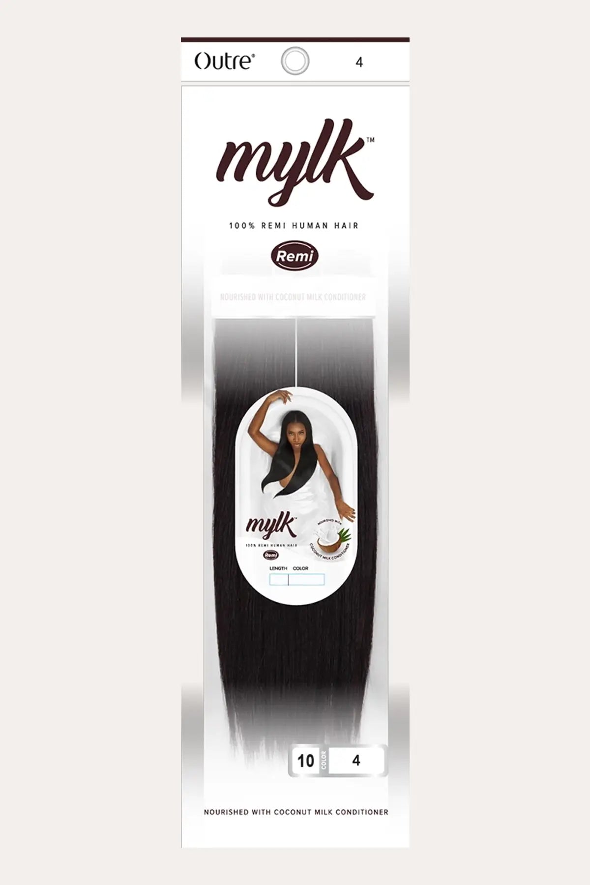 OUTRE 100% REMI HUMAN HAIR WEAVE MYLK YAKI 10" OUTRE
