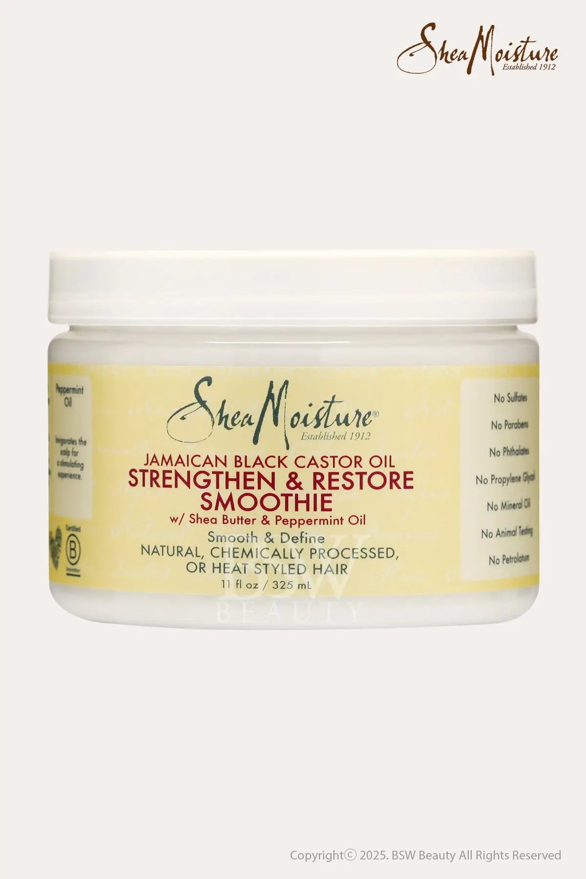 SHEA MOISTURE JAMAICAN BLACK CASTOR OIL STRENGTHEN&RESTORE SMOOTHIE 11oz - BSW BEAUTY CANADA