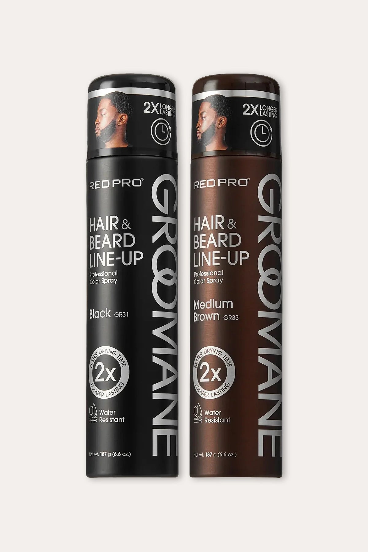 RED PRO GROOMANE TEMPORARY COLOR SPRAY FOR HAIR, BEARDS & LINEUP