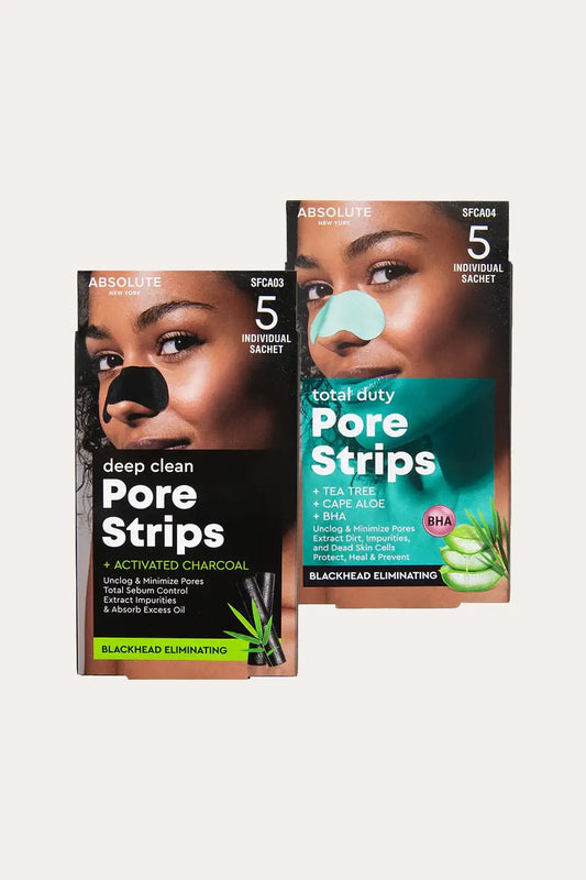 ABSOLUTE NEW YORK PORE STRIPS - CHARCOAL PORE STRIPS FOR BLACKHEADS - BSW BEAUTY CANADA