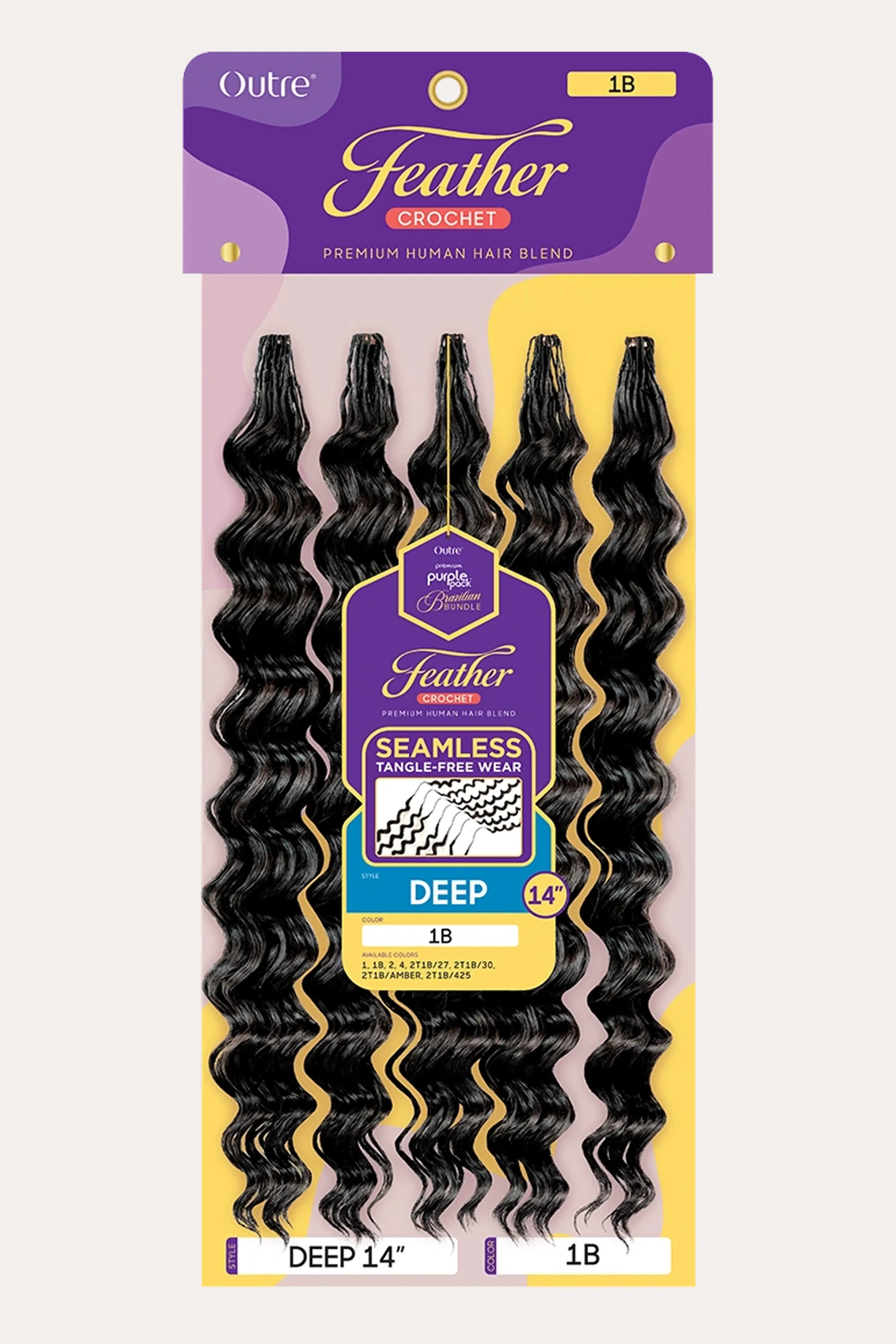 OUTRE PURPLE PACK-BRAZILIAN FEATHER DEEP 14 OUTRE