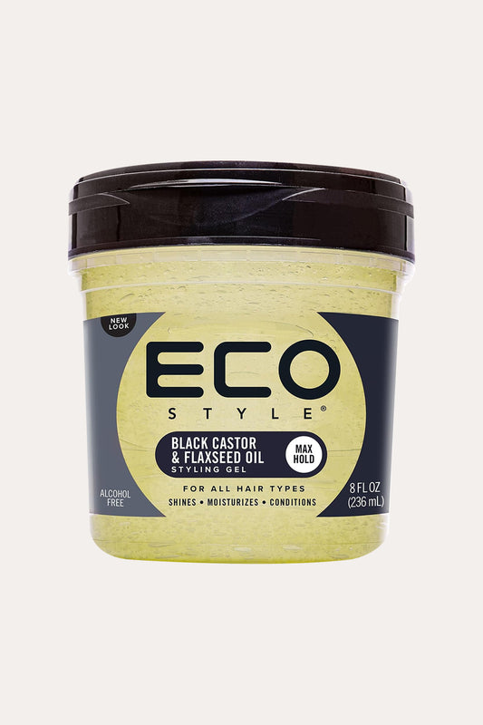 ECO STYLE PROFESSIONAL STYLING GEL - BLACK CASTOR & FLAXSEED OIL - BSW BEAUTY CANADA