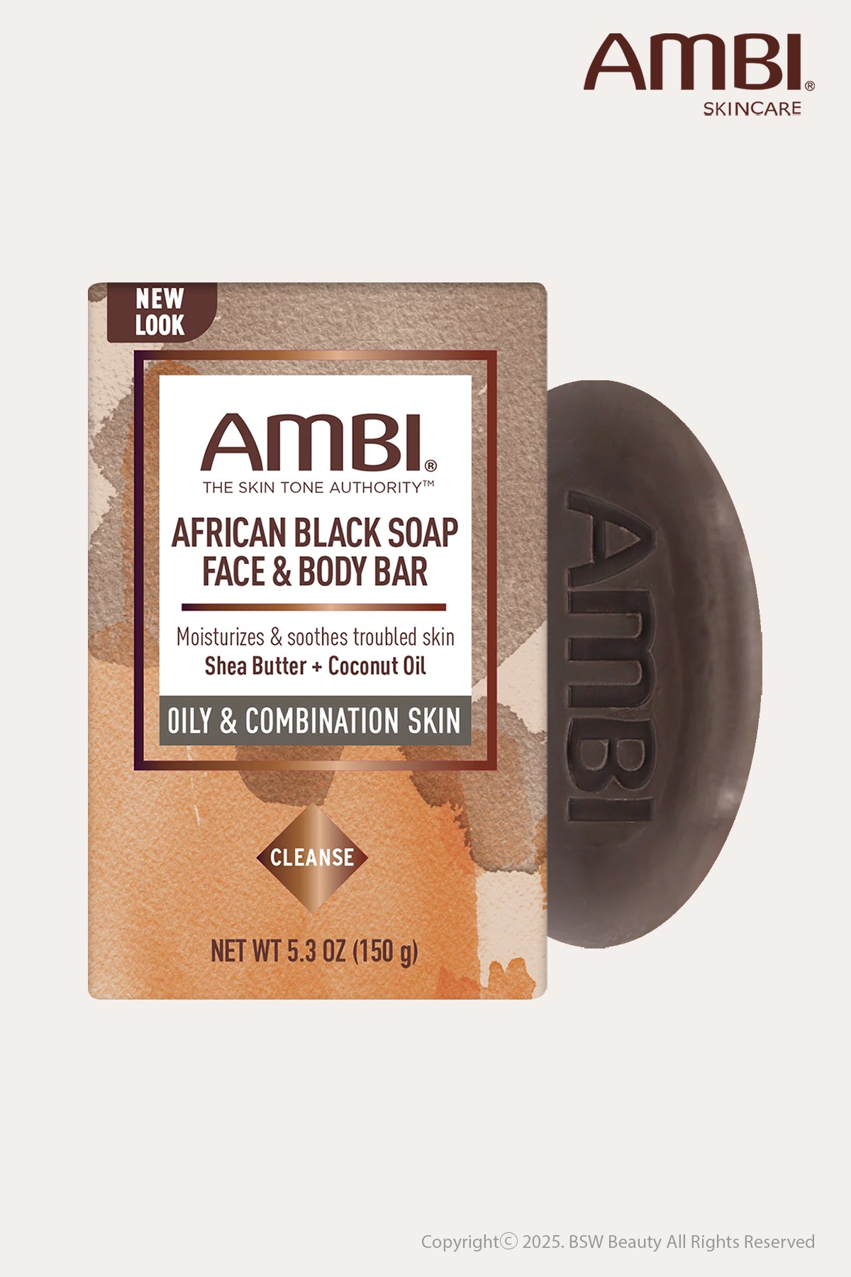 AMBI BLACK SOAP FACE & BODY BAR 5.3oz - BSW BEAUTY CANADA