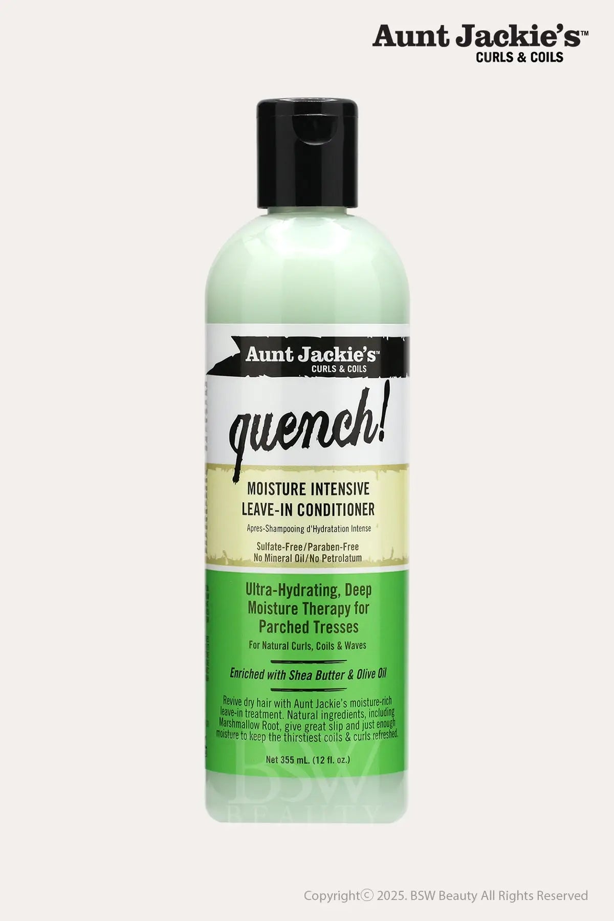 AUNT JACKIES QUENCH! MOISTURE INTENSIVE LEAVE-IN CONDITIONER 12oz - BSW BEAUTY CANADA