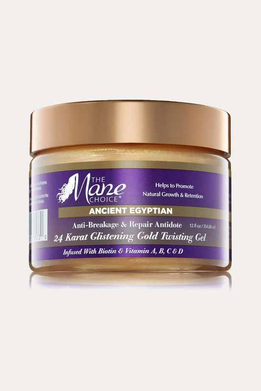 THE MANE CHOICE ANCIENT EGYPTIAN 24 KARAT GLISTENING GOLD TWISTING GEL 12oz THE MANE CHOICE