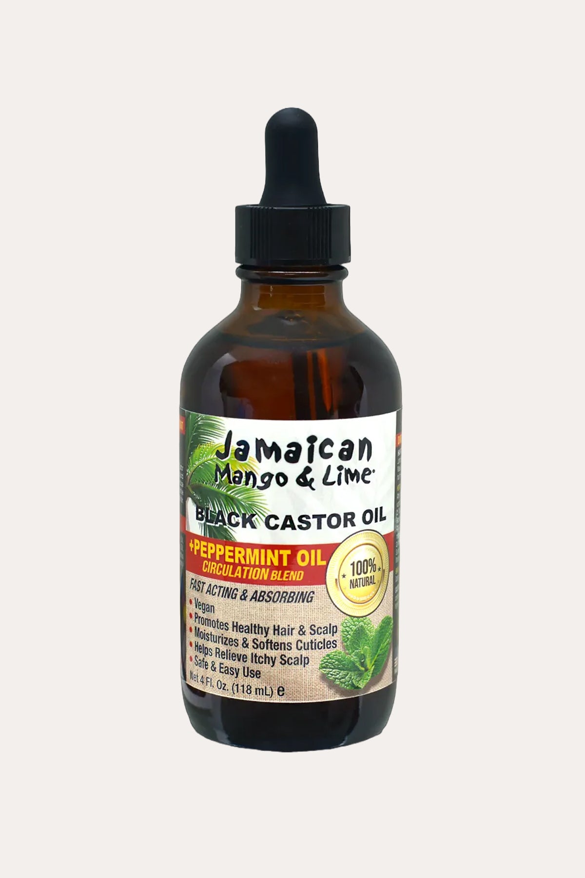 JAMAICAN MANGO & LIME BLACK CASTOR OIL - PEPPERMINT