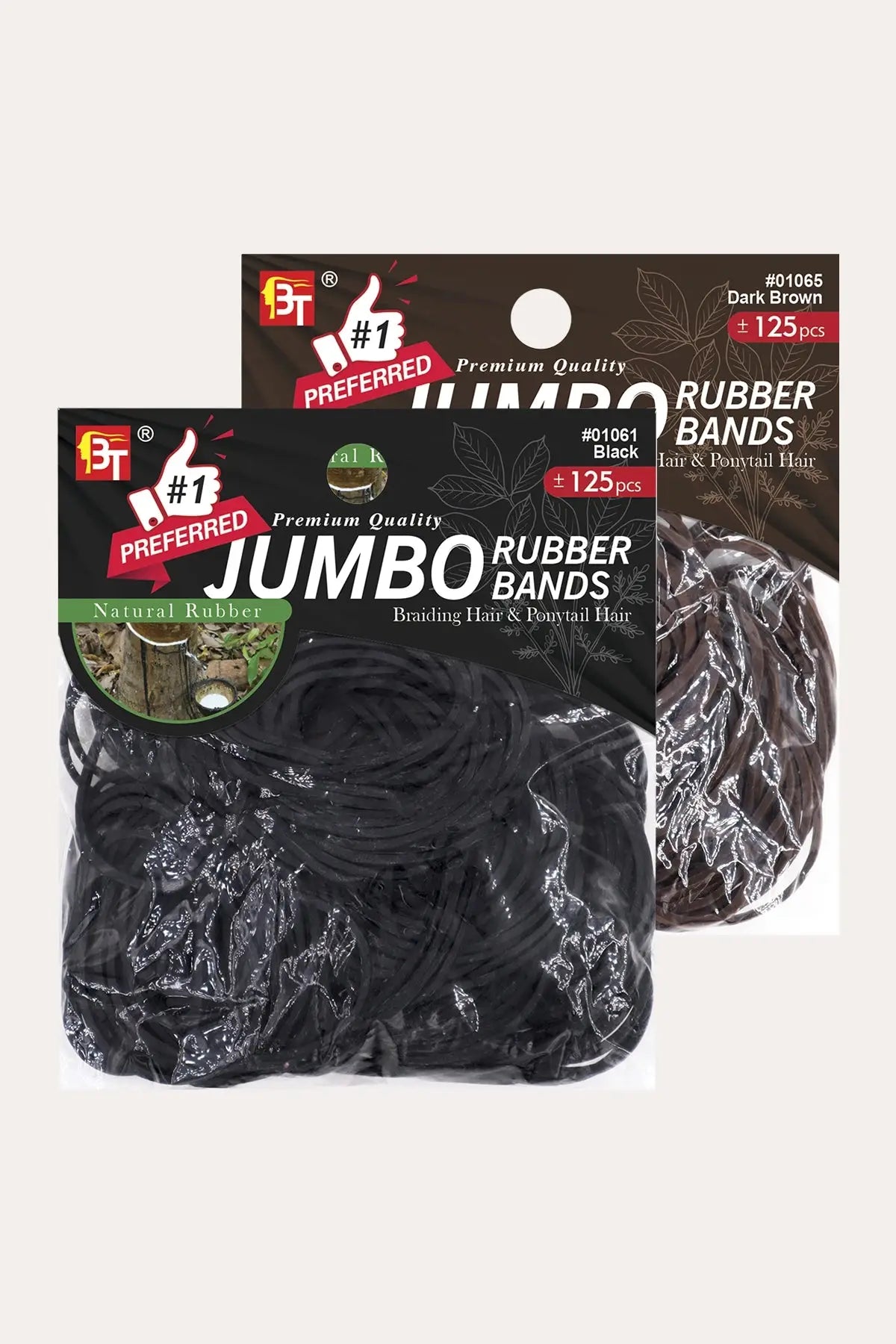 BEAUTY TOWN PREMIUM QUALITY RUBBER BAND - 125PCS JUMBO BEAUTY TOWN