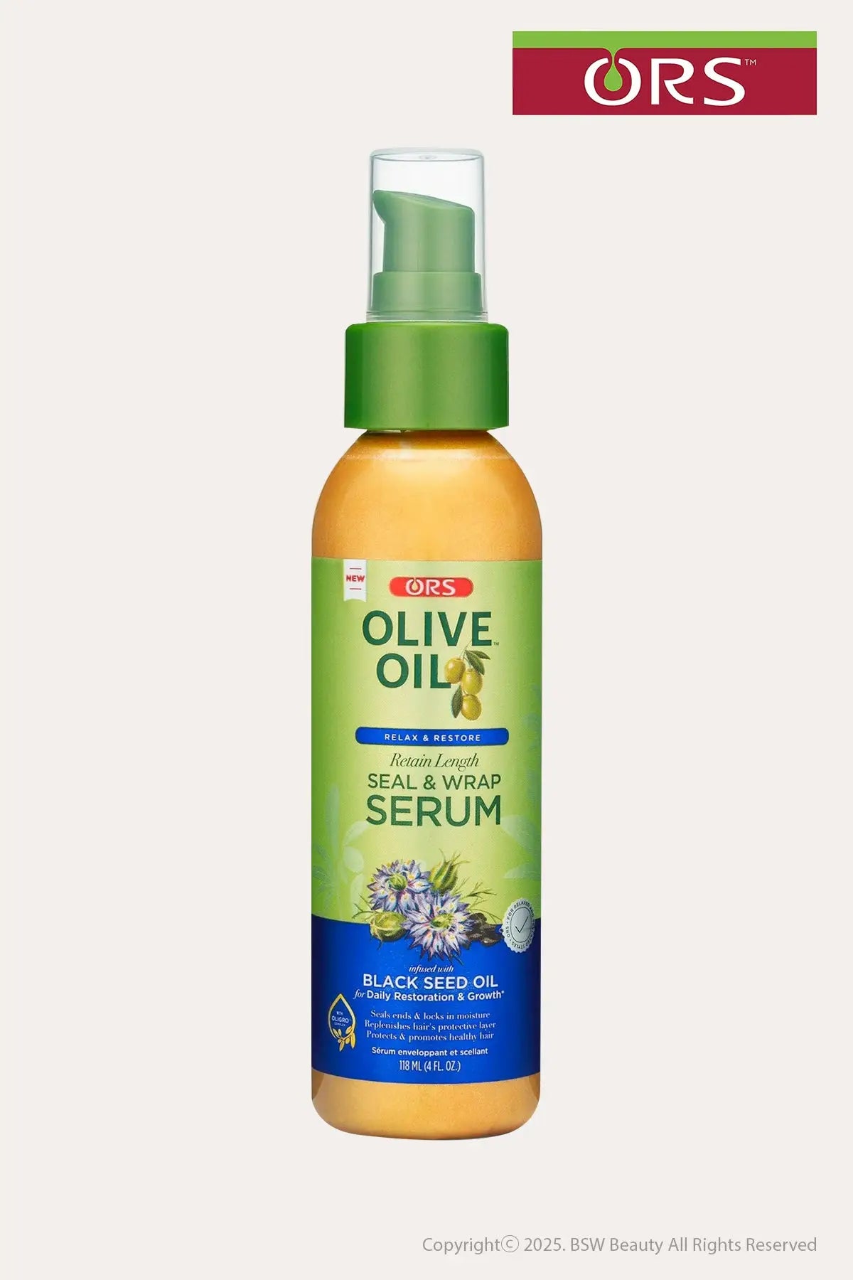 ORS OILVE OIL RELAX & RESTORE RETAIN LENGTH SEAL & WRAP SERUM 4oz - BSW BEAUTY CANADA