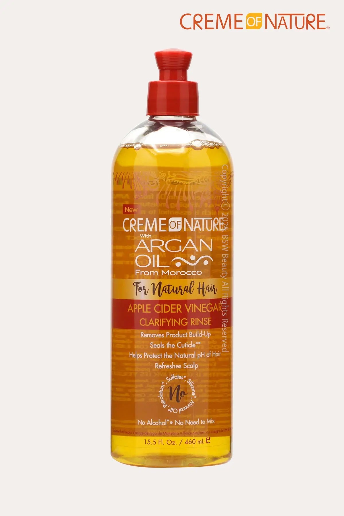 CREME OF NATURE ARGAN OIL APPLE CIDER VINEGAR CLARIFYIG RINSE 15.5oz
