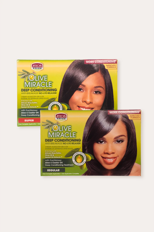 AFRICAN PRIDE OLIVE MIRACLE RELAXER KIT [REGULAR / SUPER] AFRICAN PRIDE